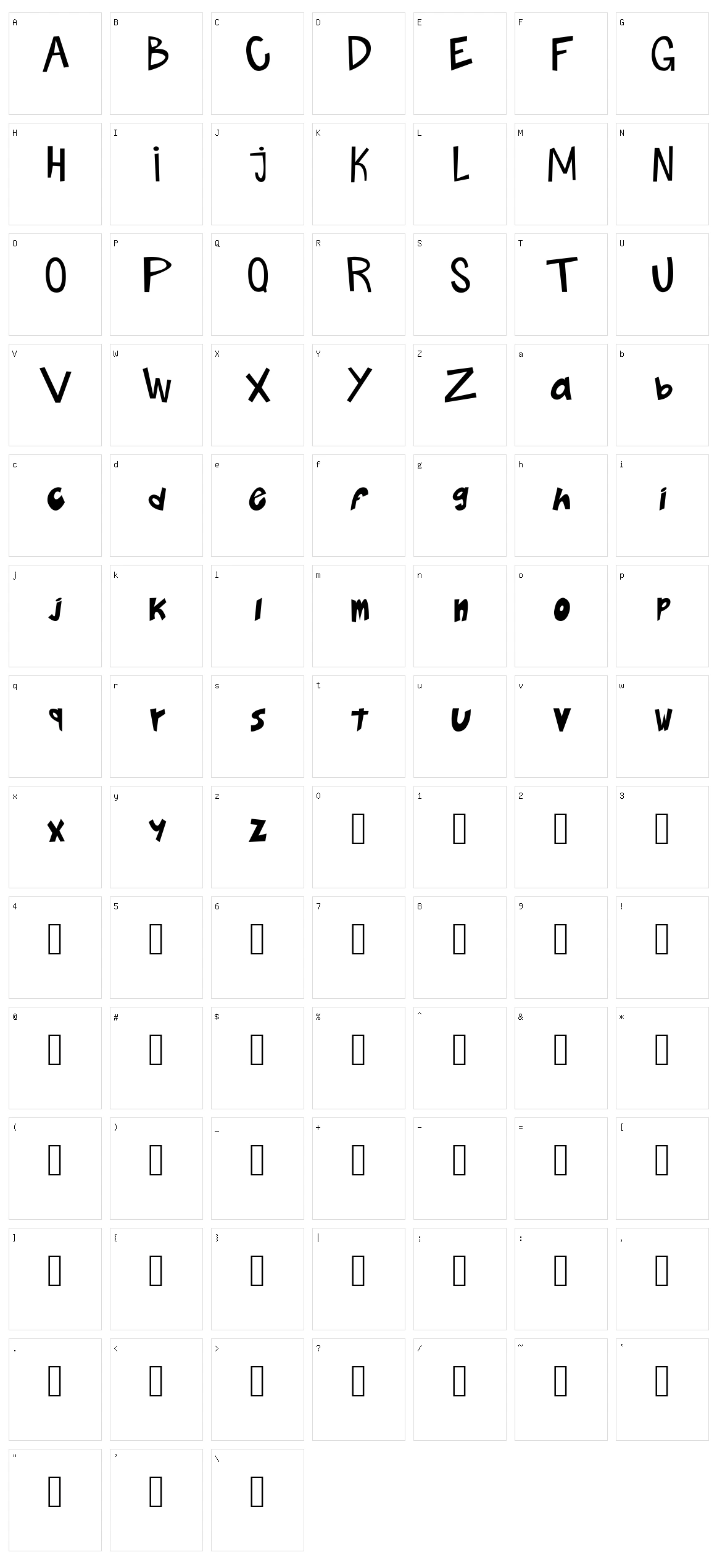 Boludos Character Set