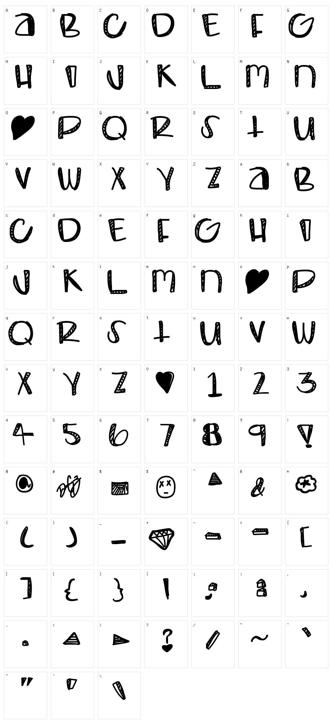 Bombay Character Set