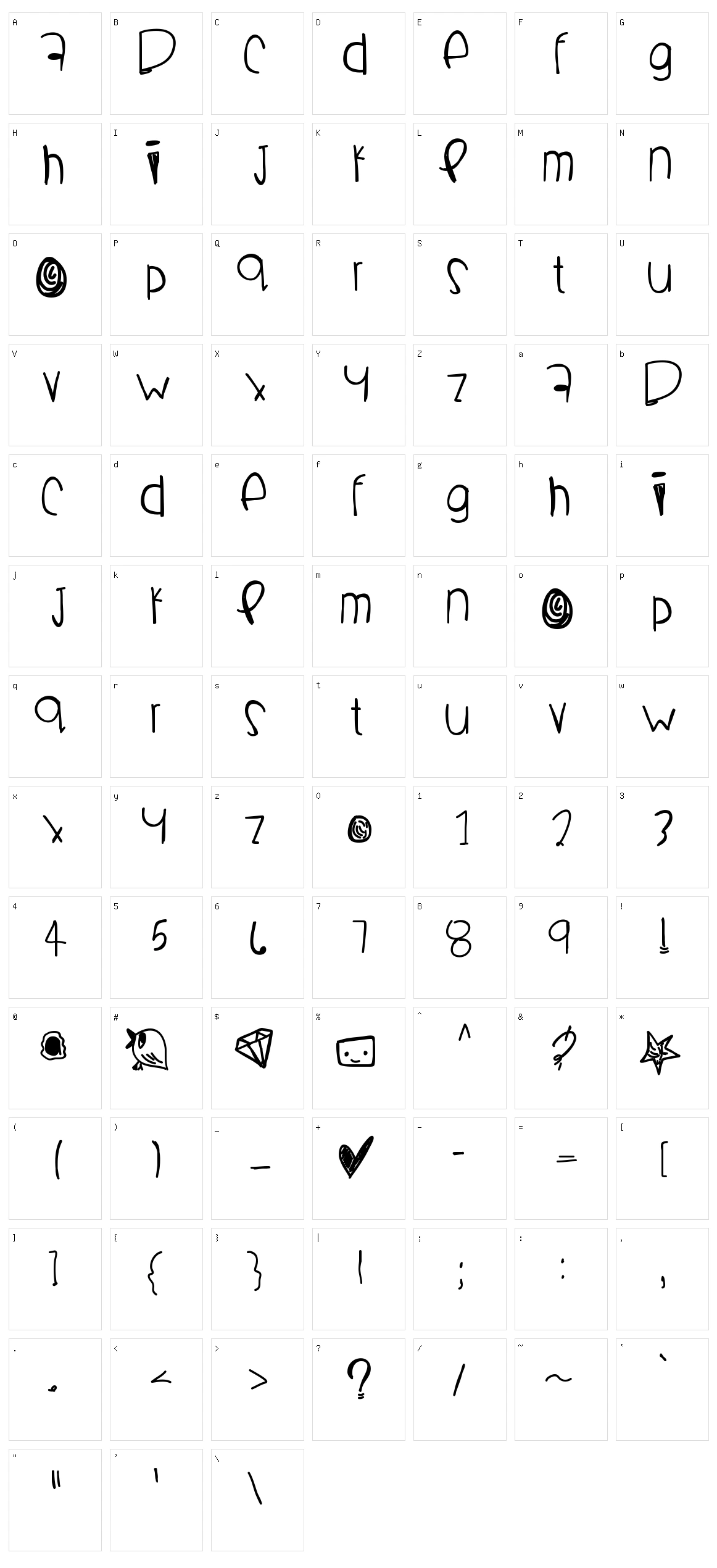 Boomchakalaka Character Set