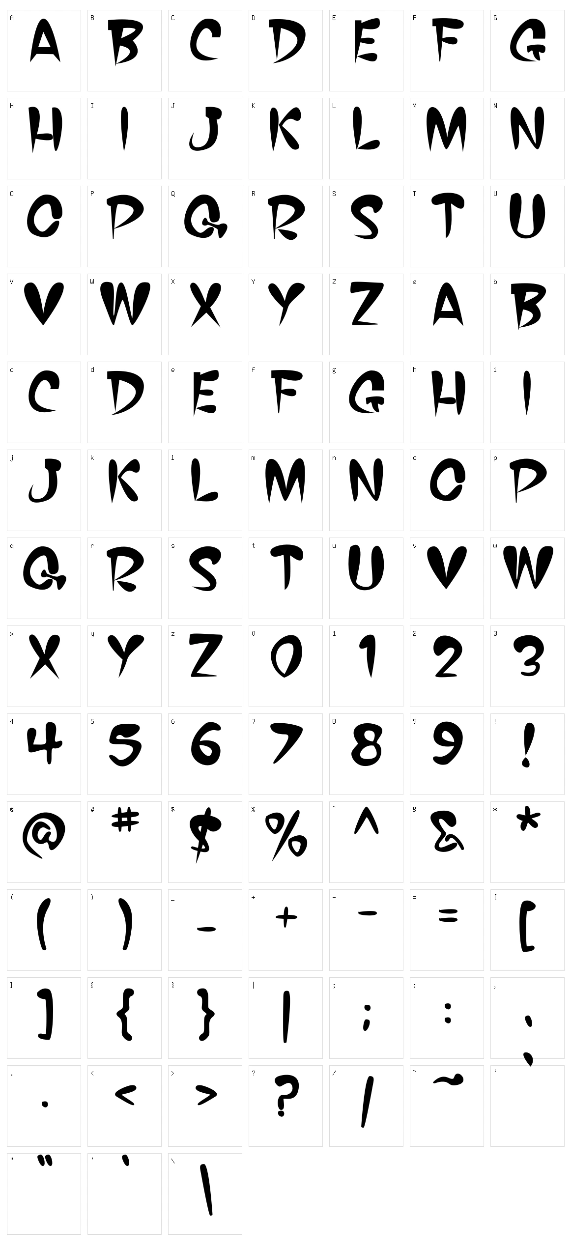 Booz Boom Character Set