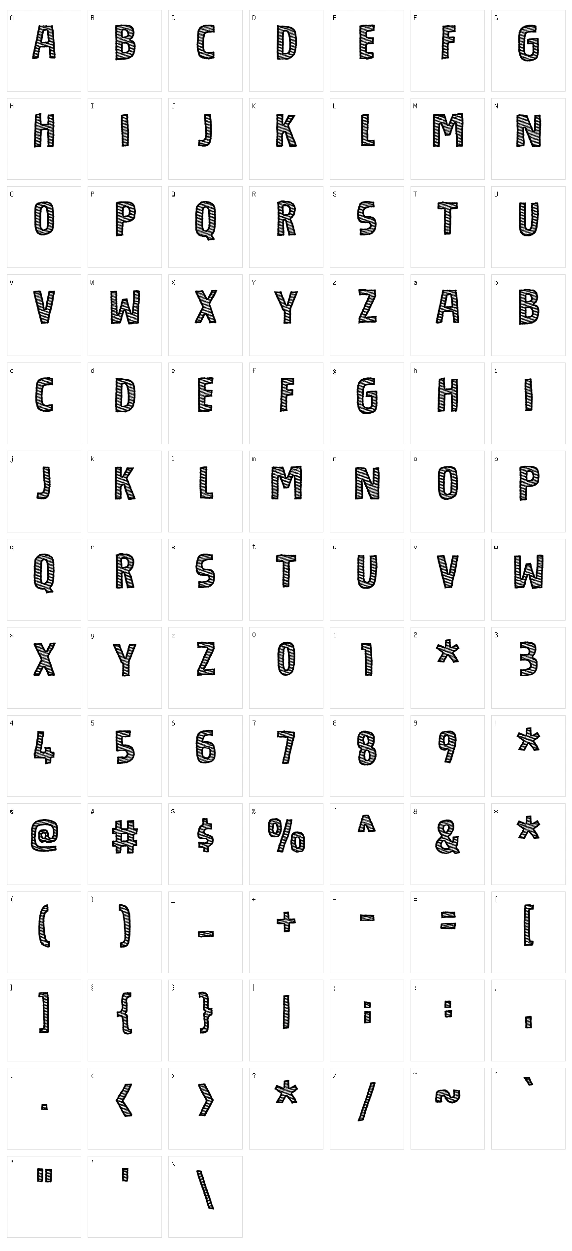 Bouledoug Character Set