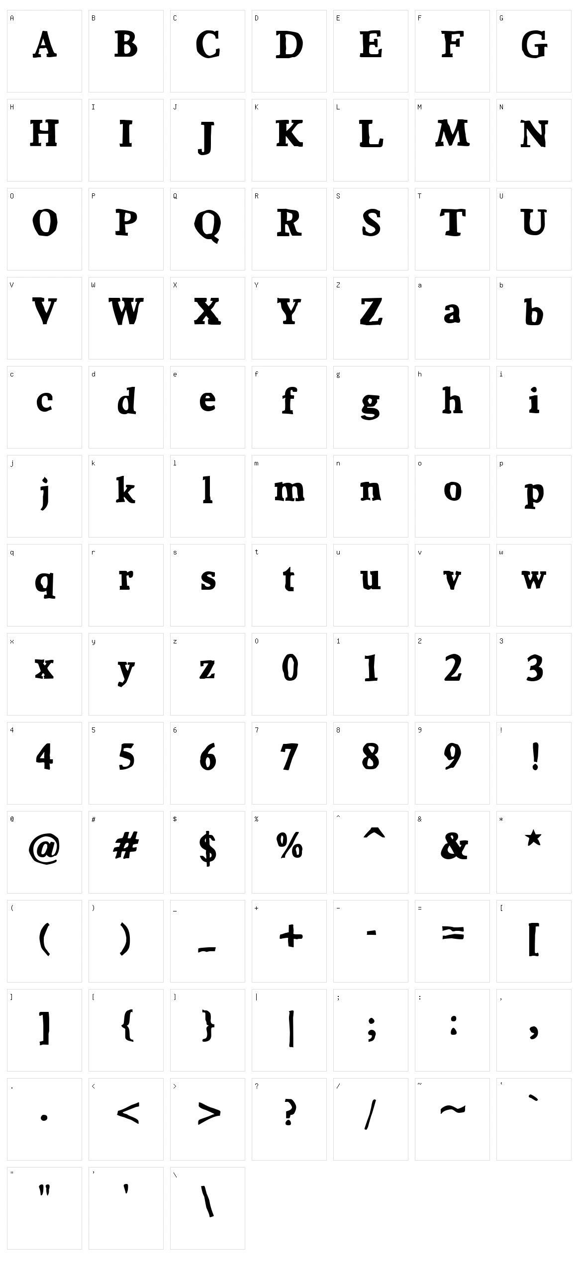 Bountiful Character Set