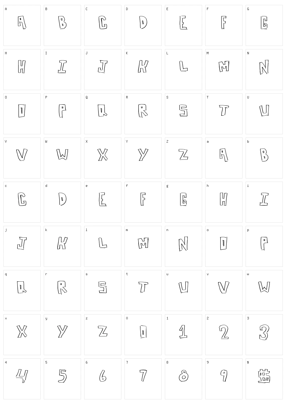 Box Lines Character Set