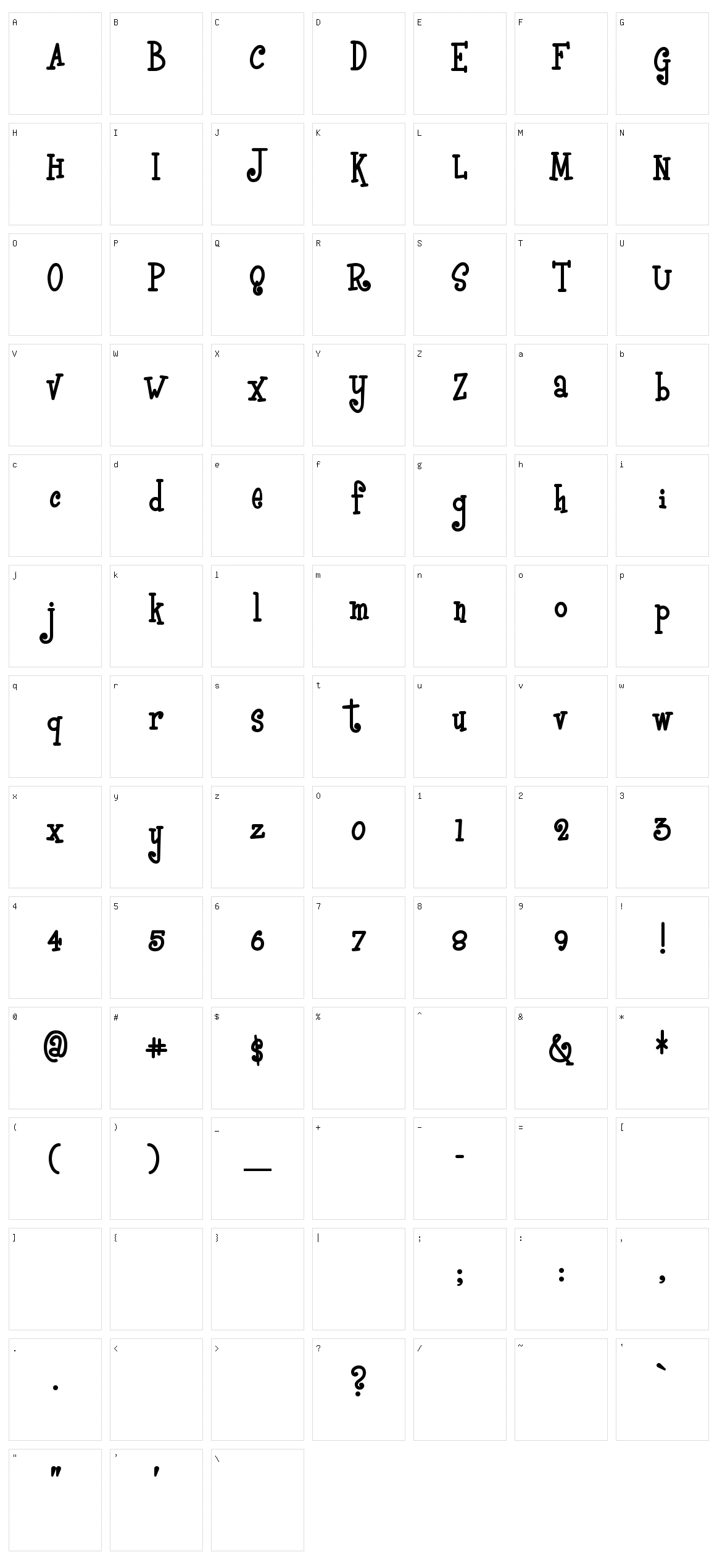 BoyzRGross Character Set