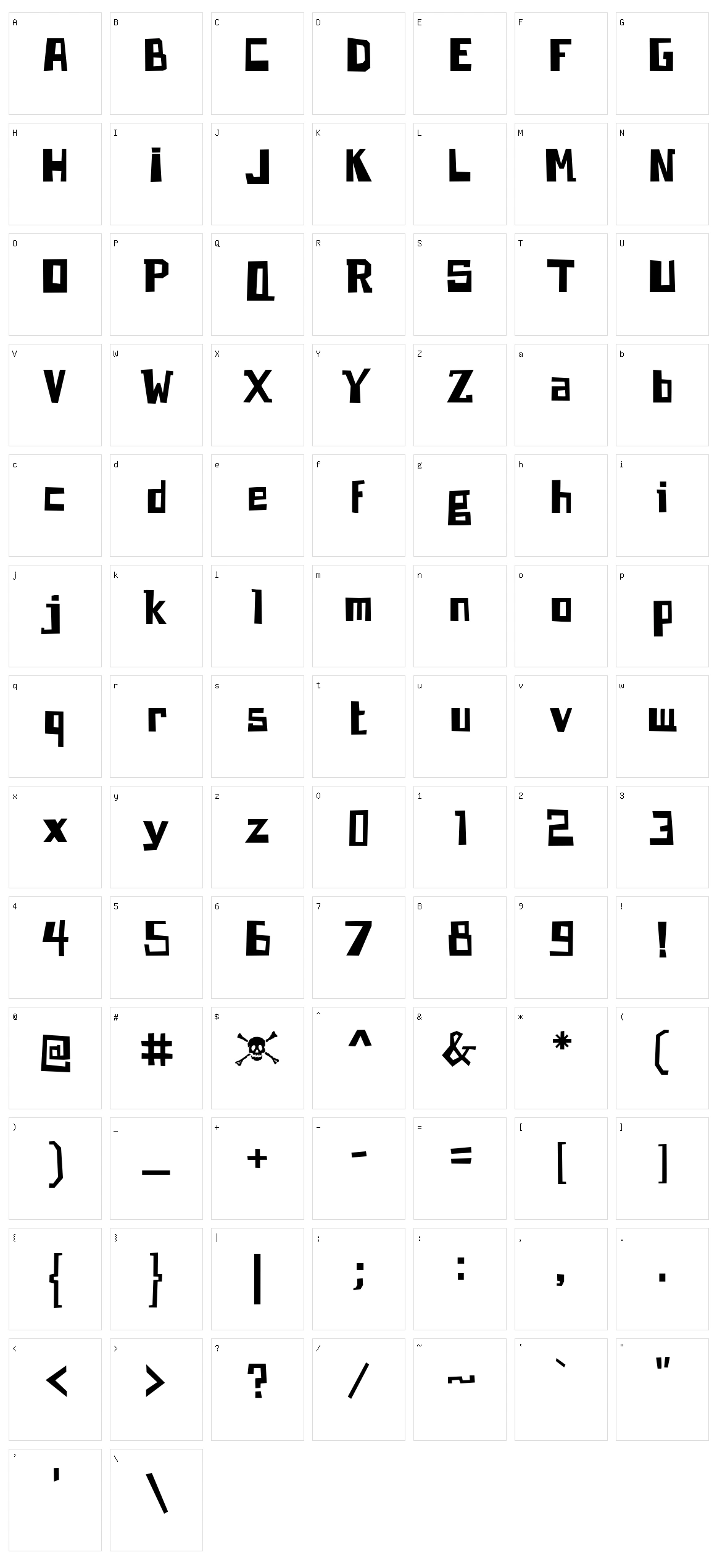 Brecht Character Set