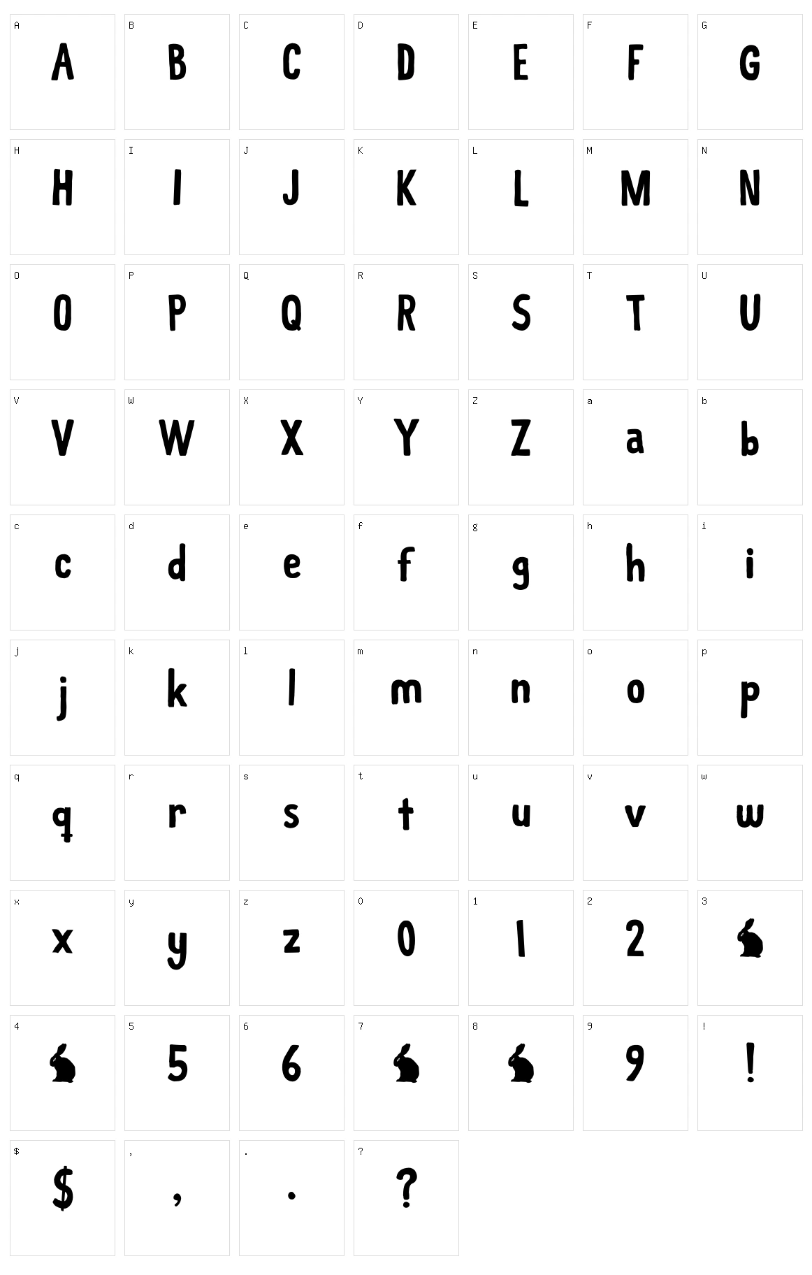 Brer Rabbit Character Set