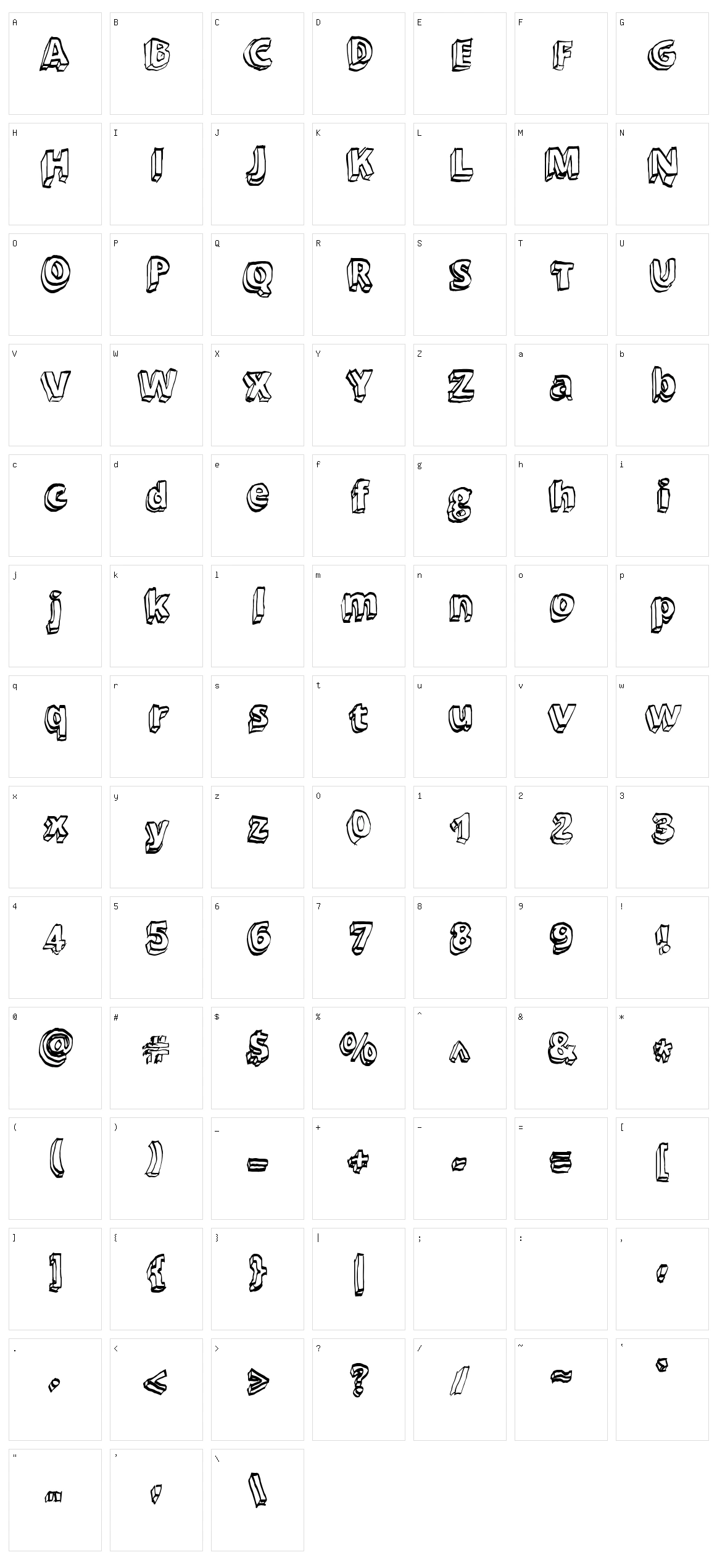 Brewski Character Set