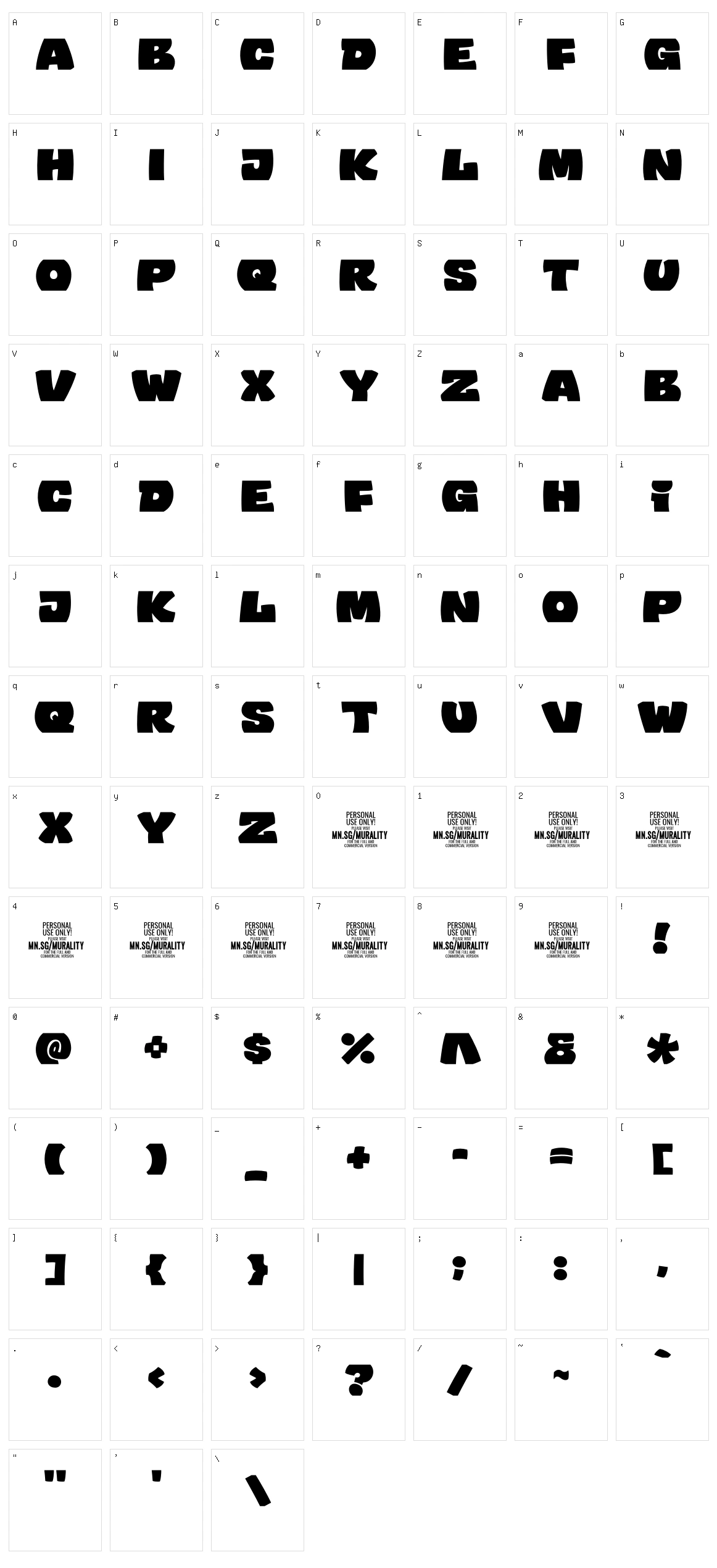 Murality Character Set