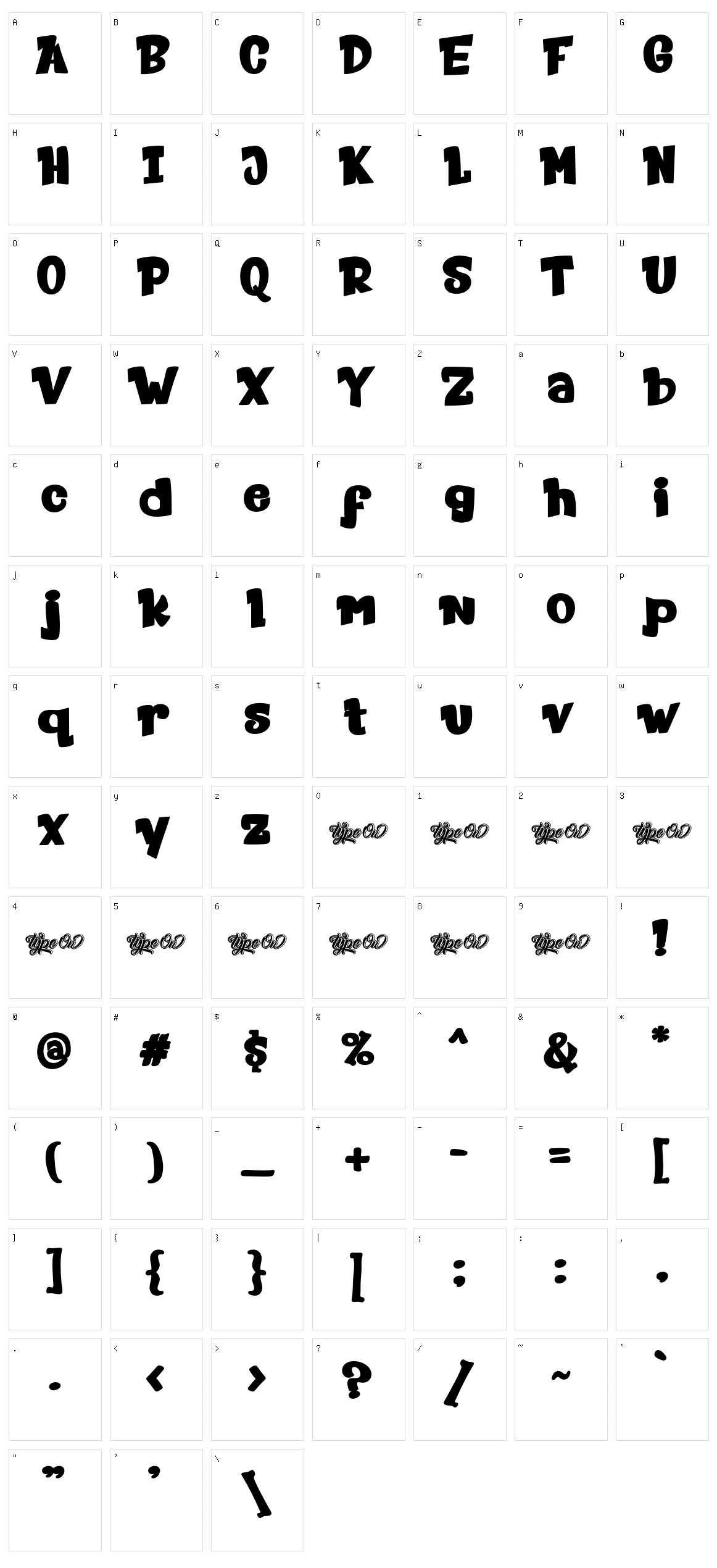 Brakes Character Set
