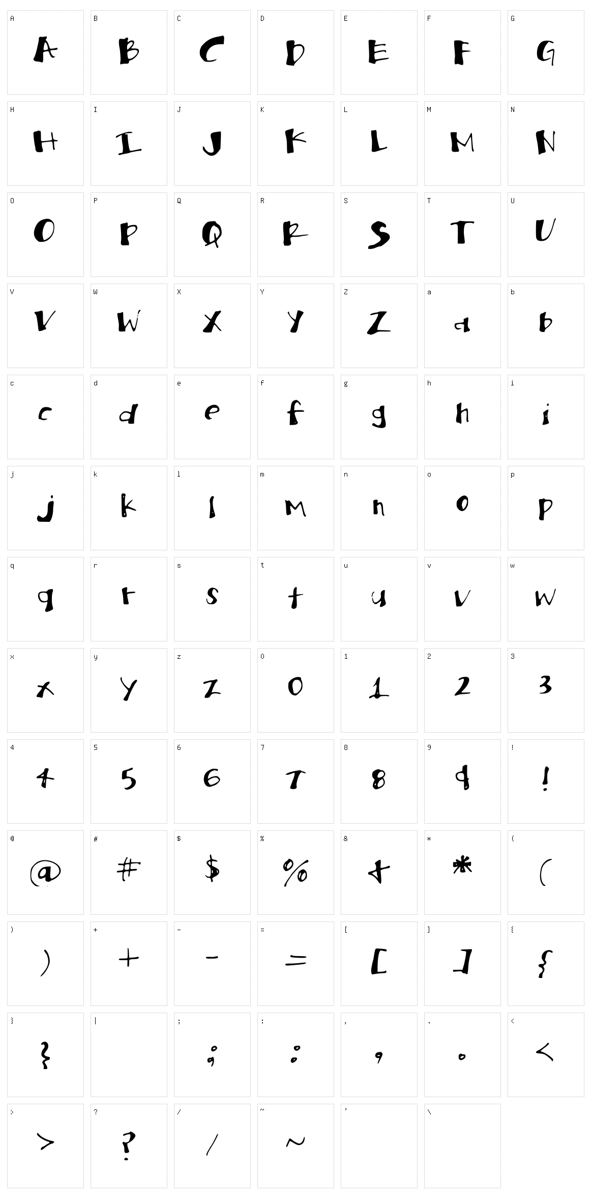 Brittanblock Character Set