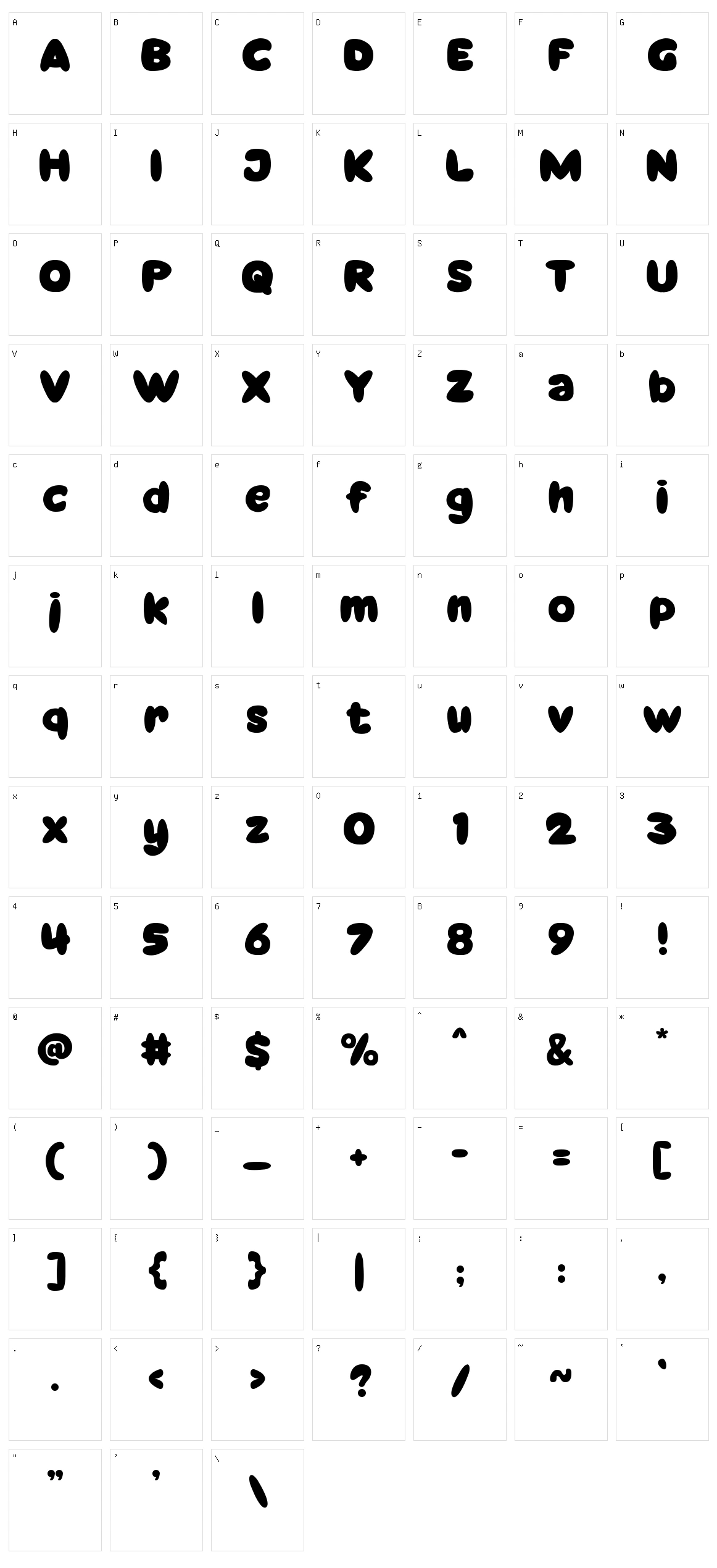 Brocil Character Set