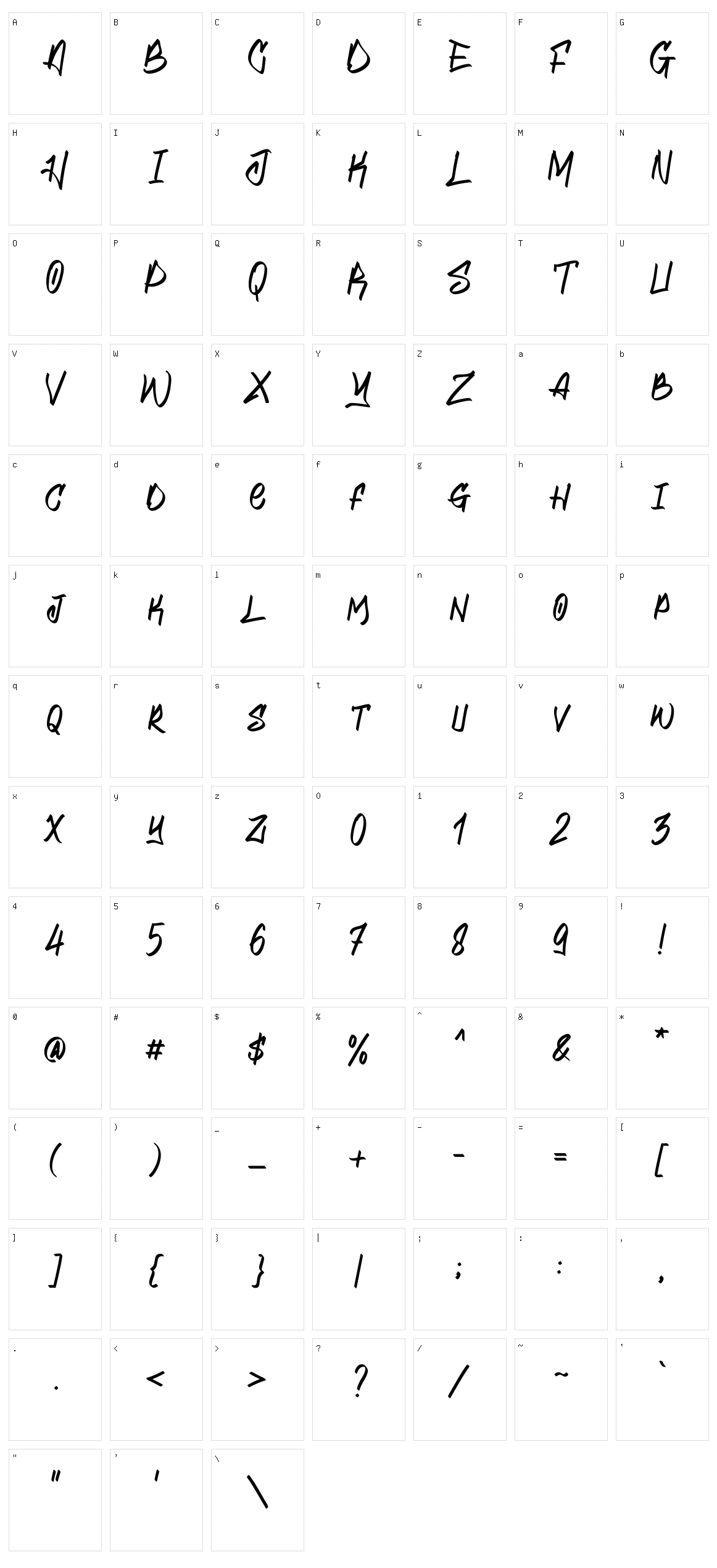 Hokia Character Set