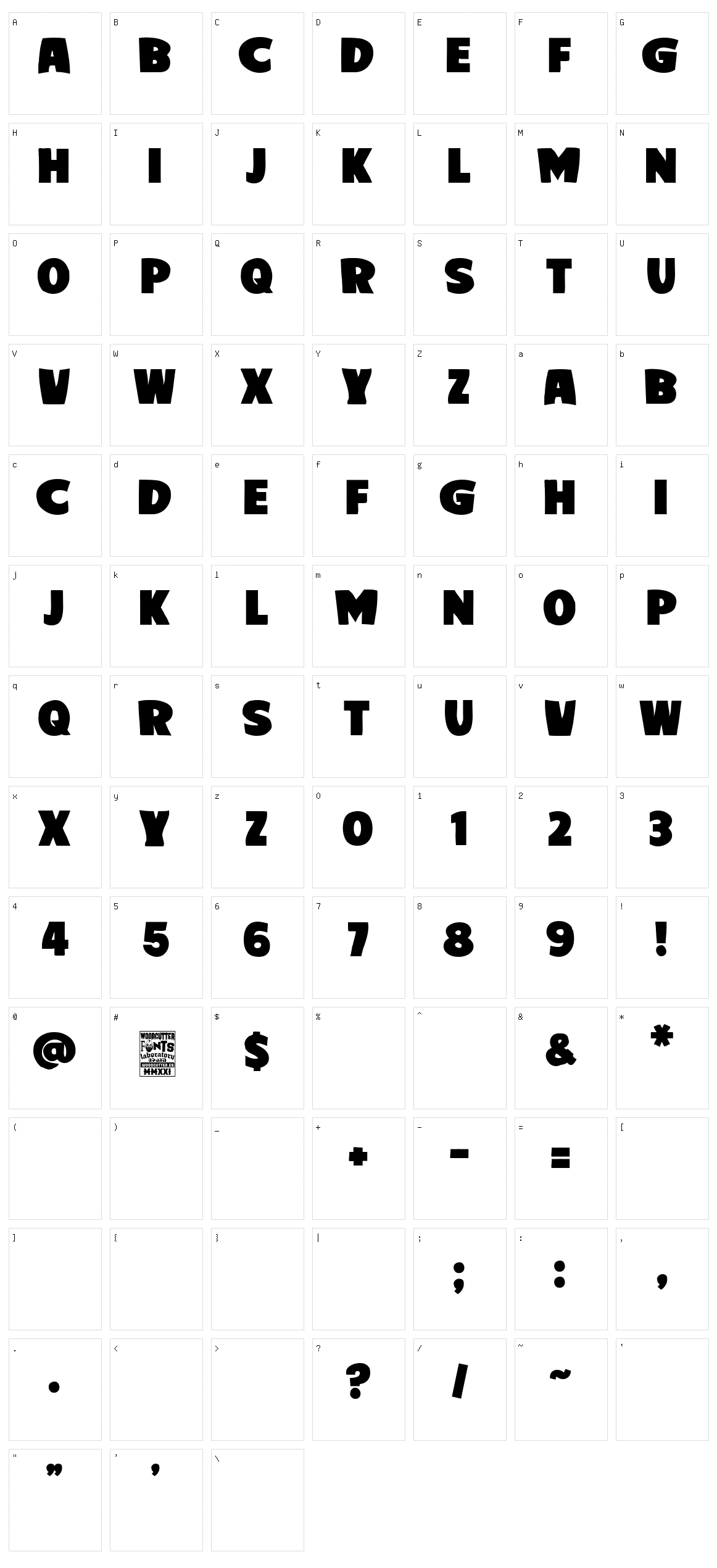 Brutus Academy Character Set