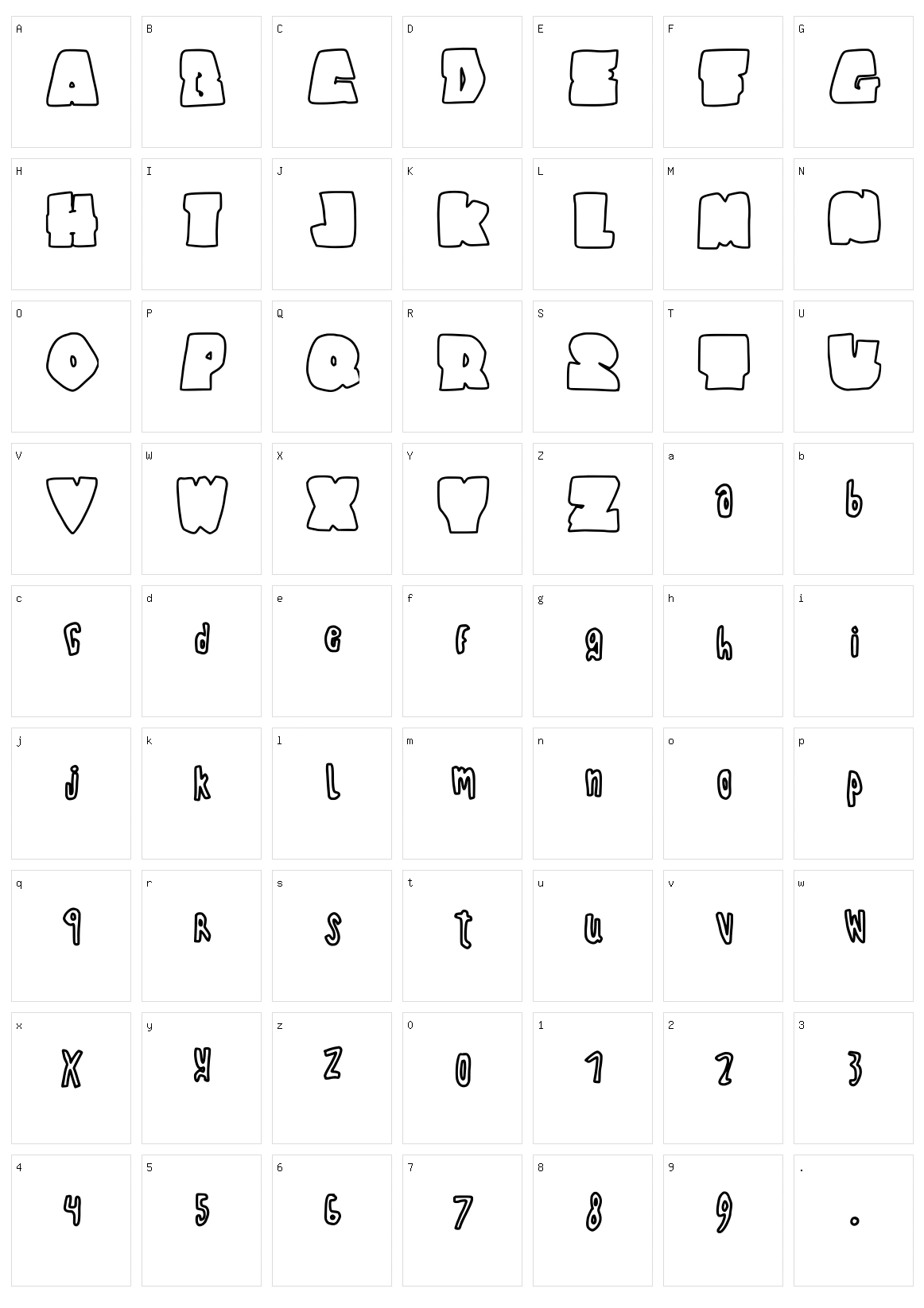 Bisho Graffiti Stone Character Set