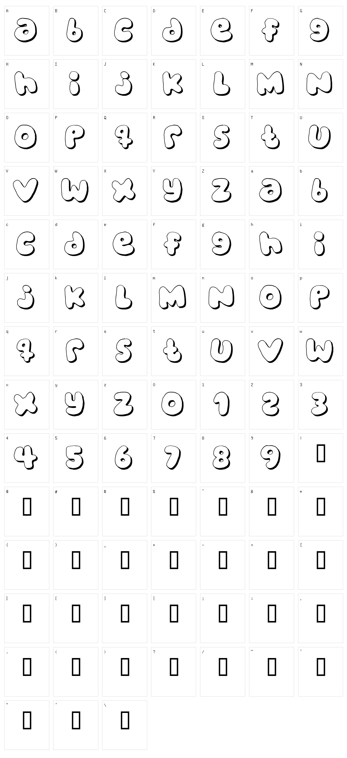 Bubblegums Character Set