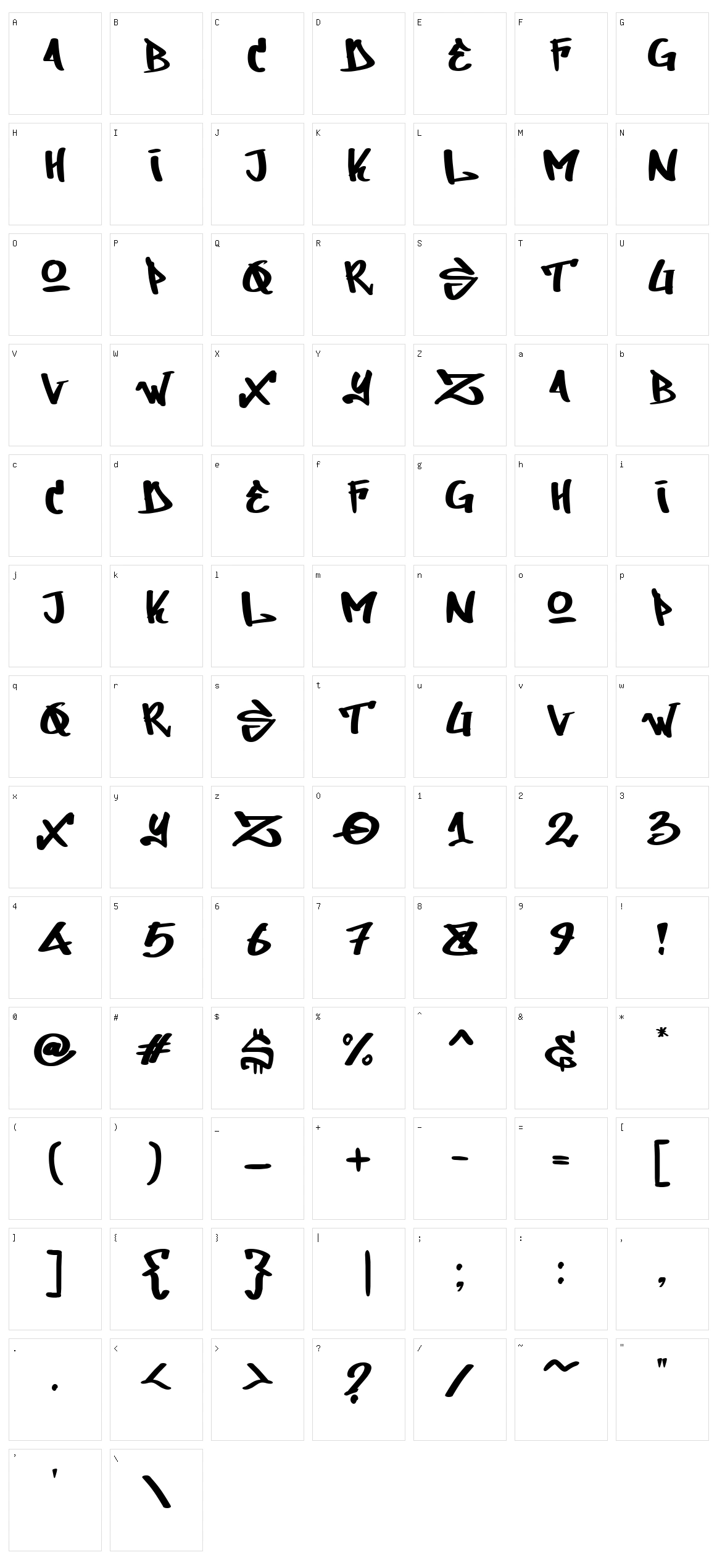 Dirty lizard Character Set