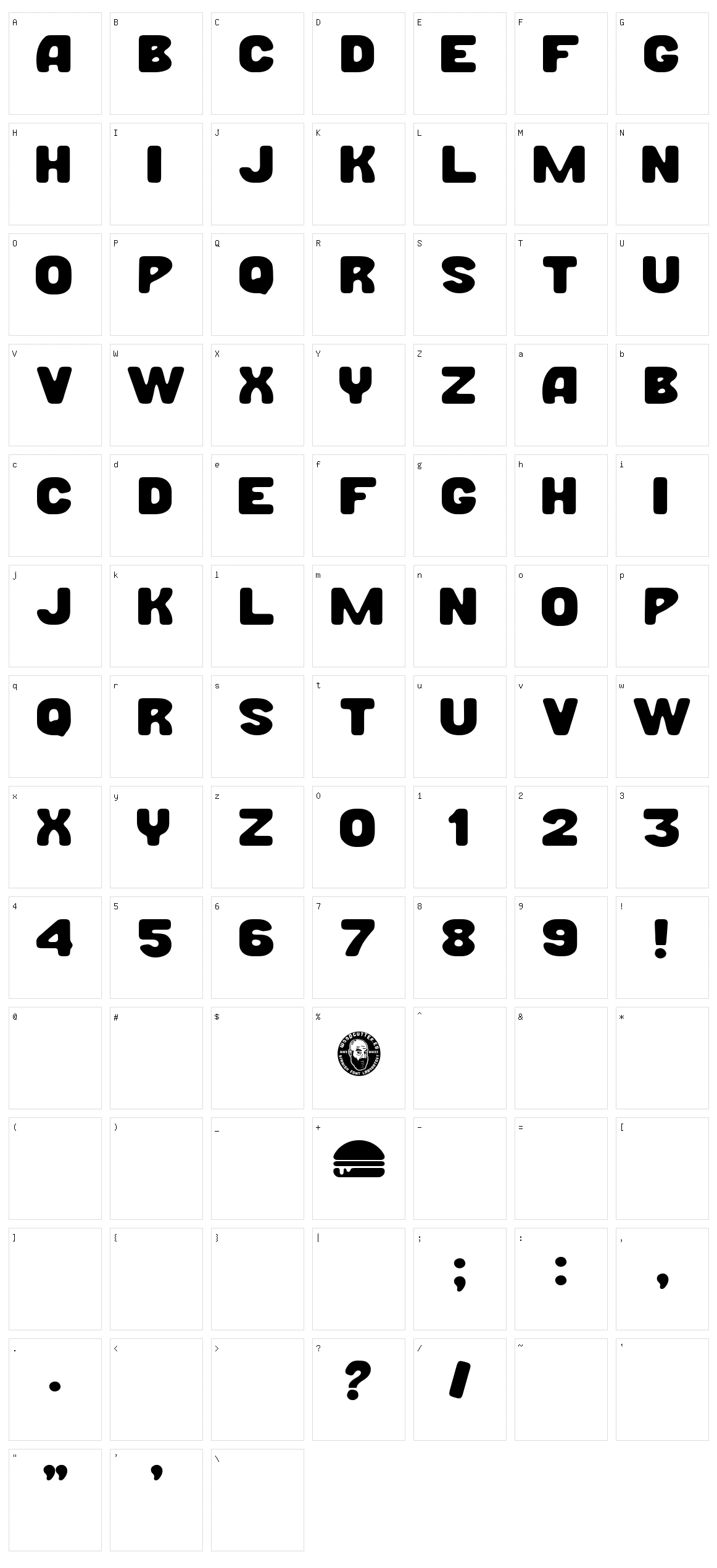 Burger Nation Character Set