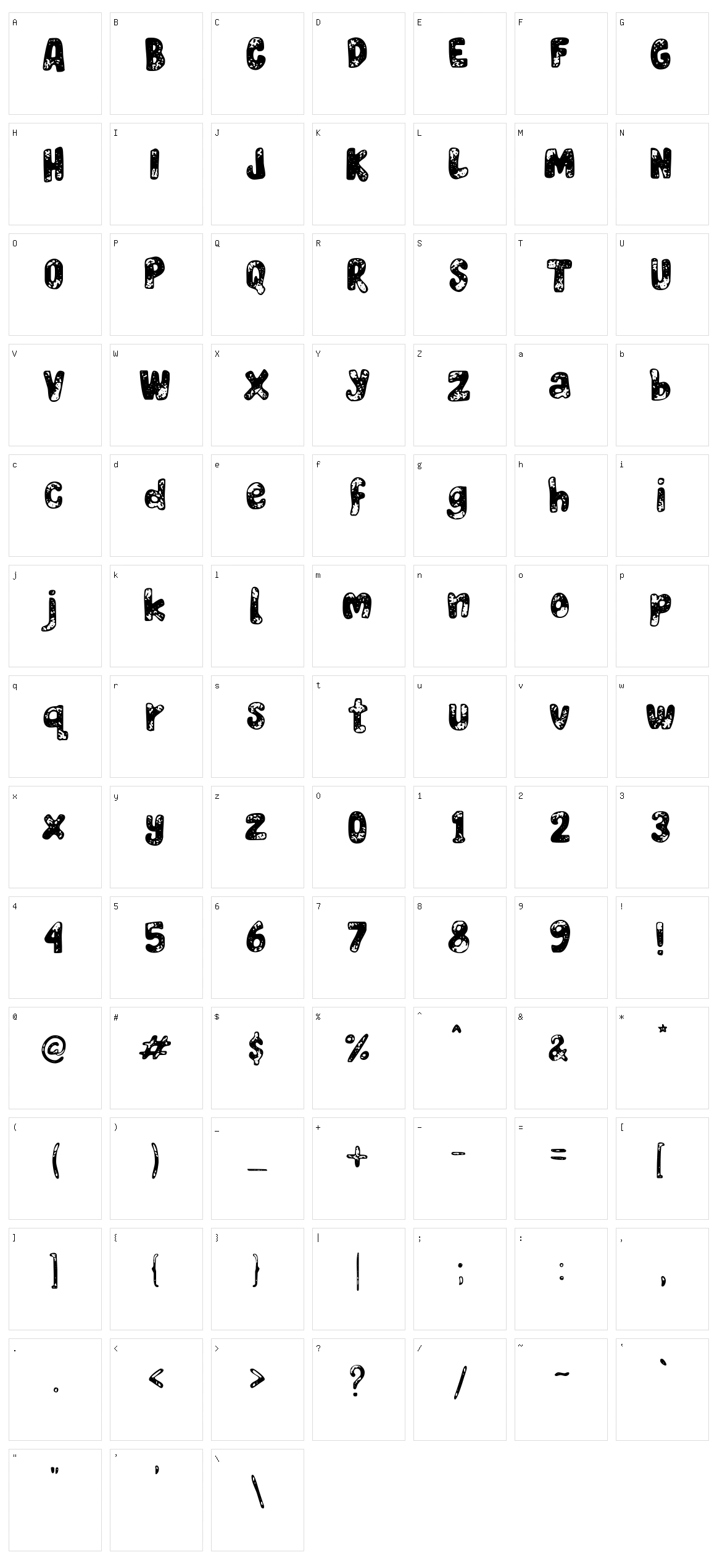 Burn Wood Character Set