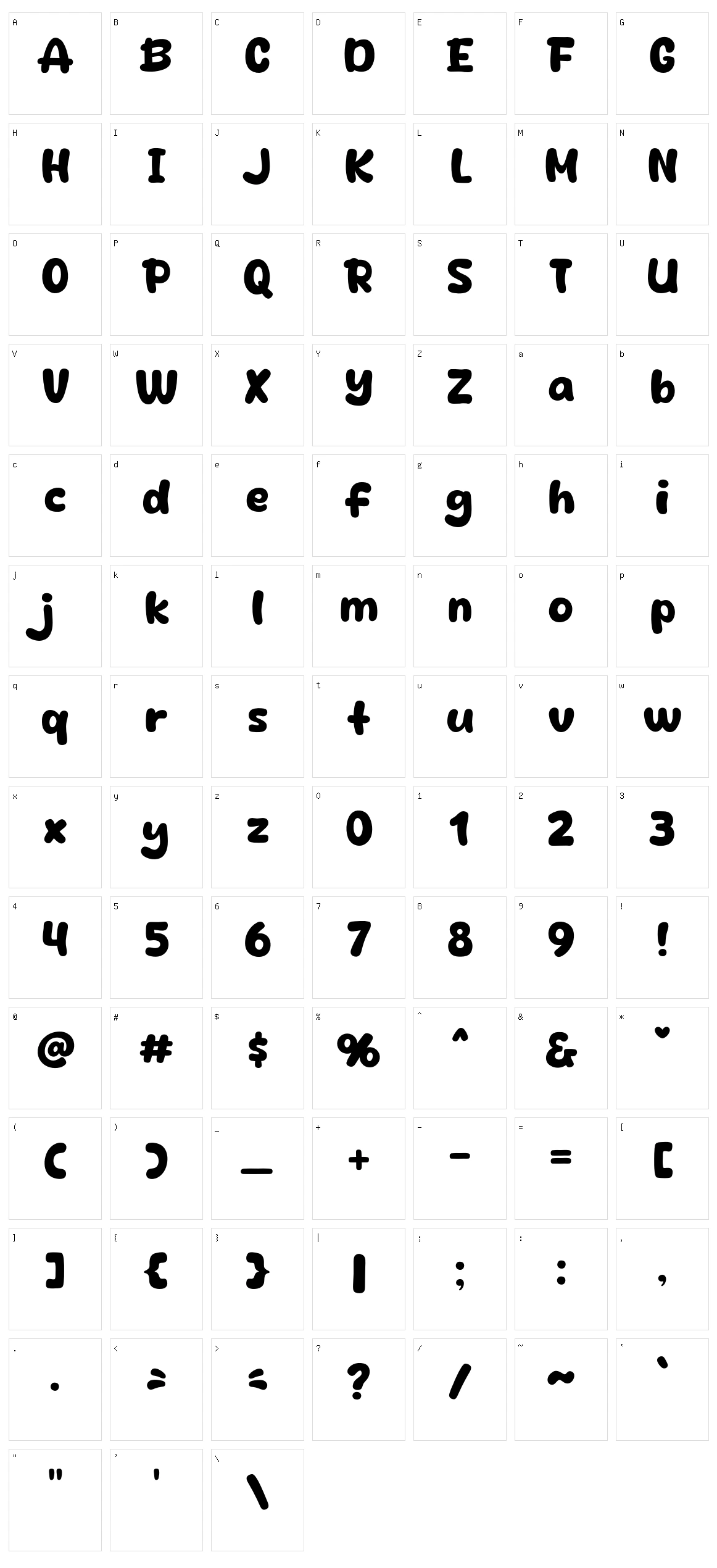 Buycat Character Set