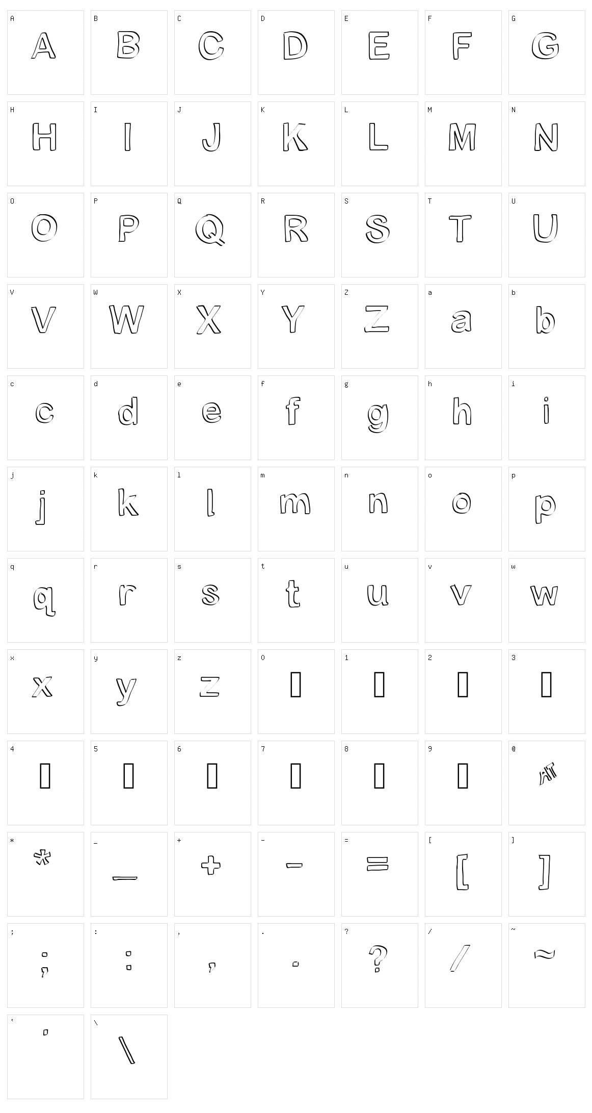 Byron Block Character Set
