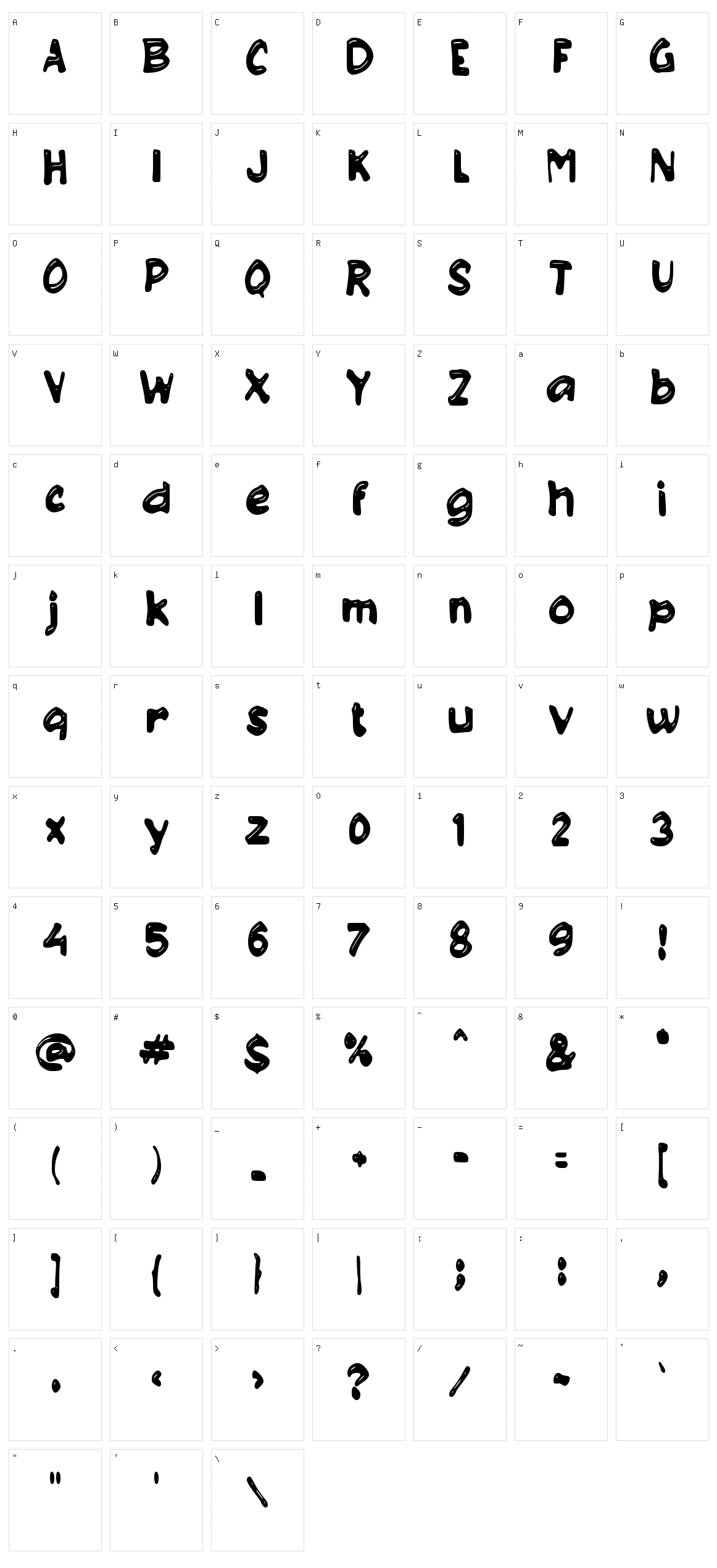 c Cakep Character Set