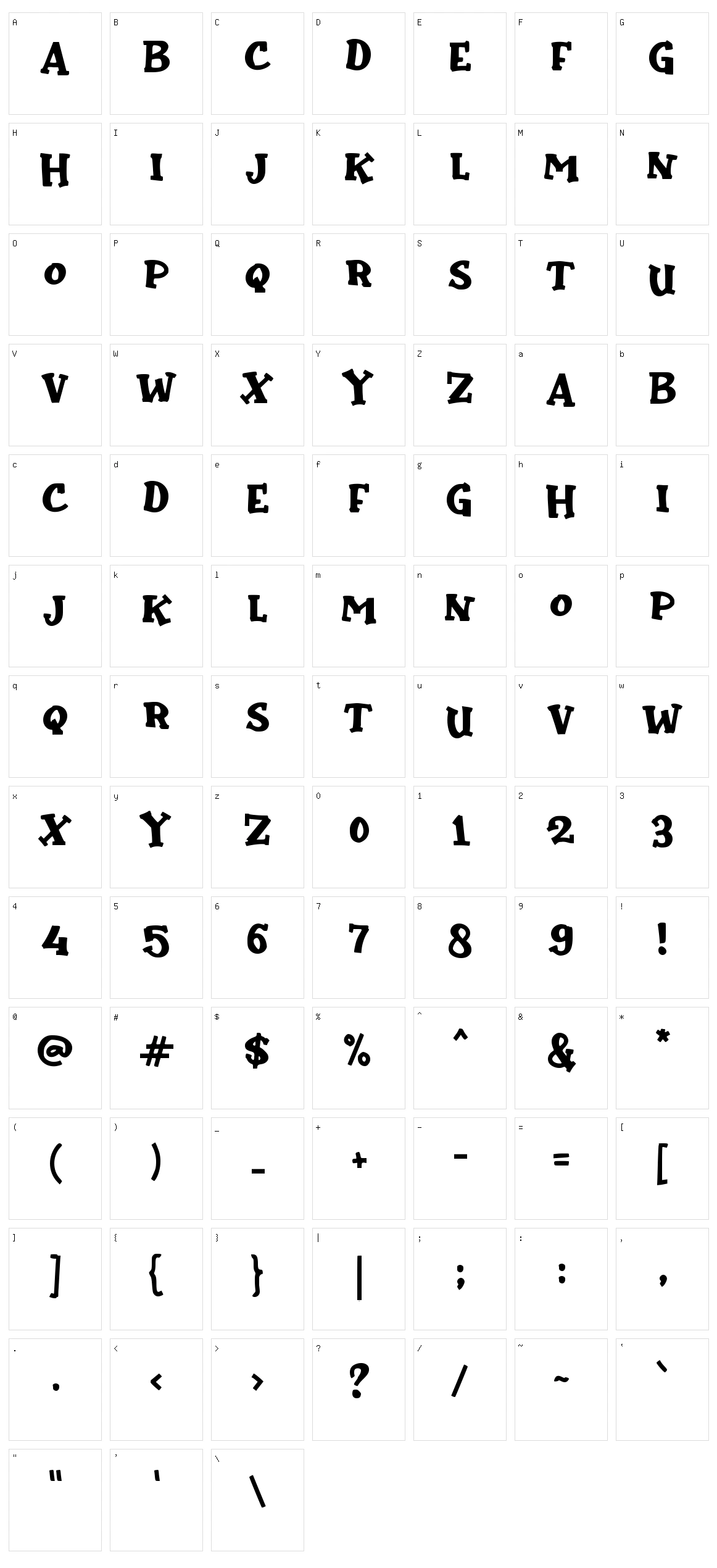 c Cari Pakpol Character Set