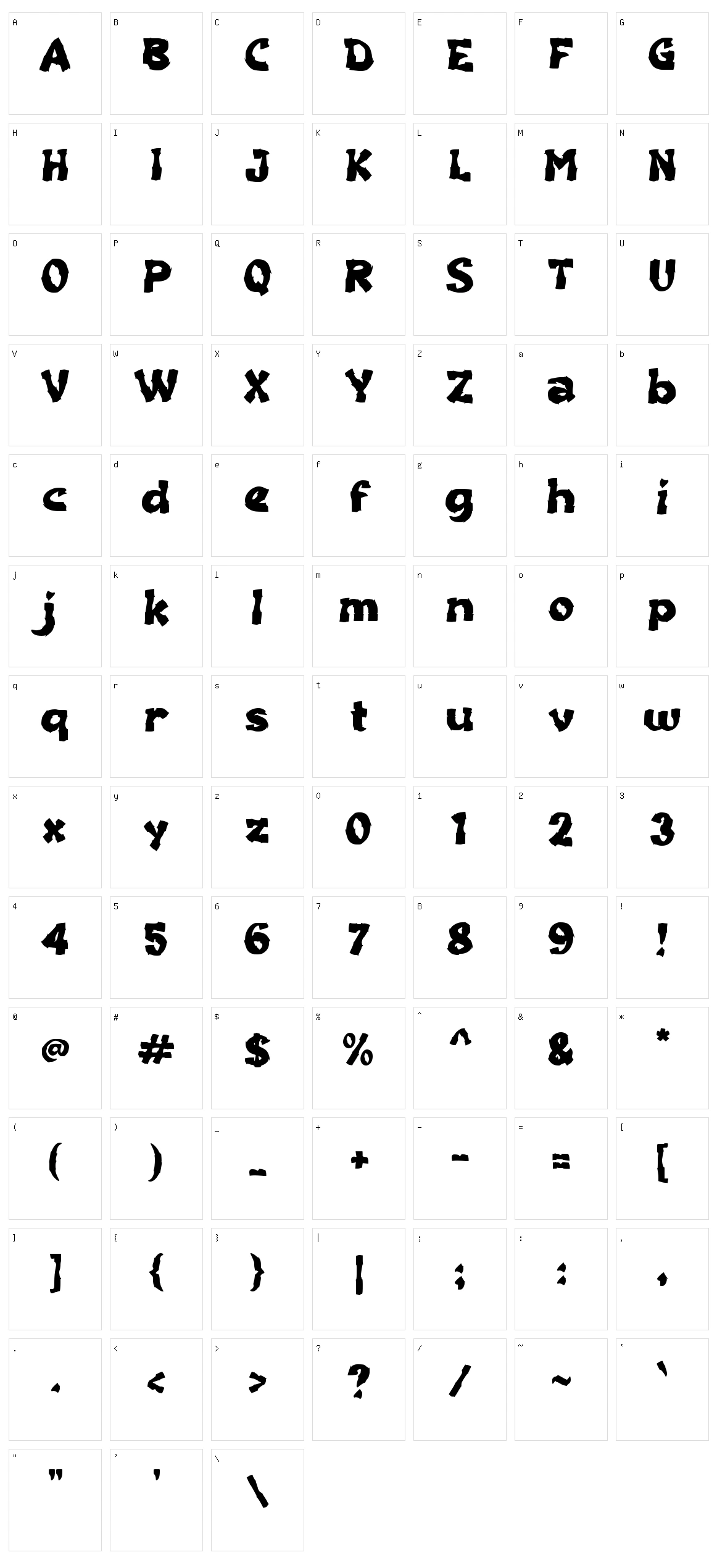 c Cousin Crew Character Set