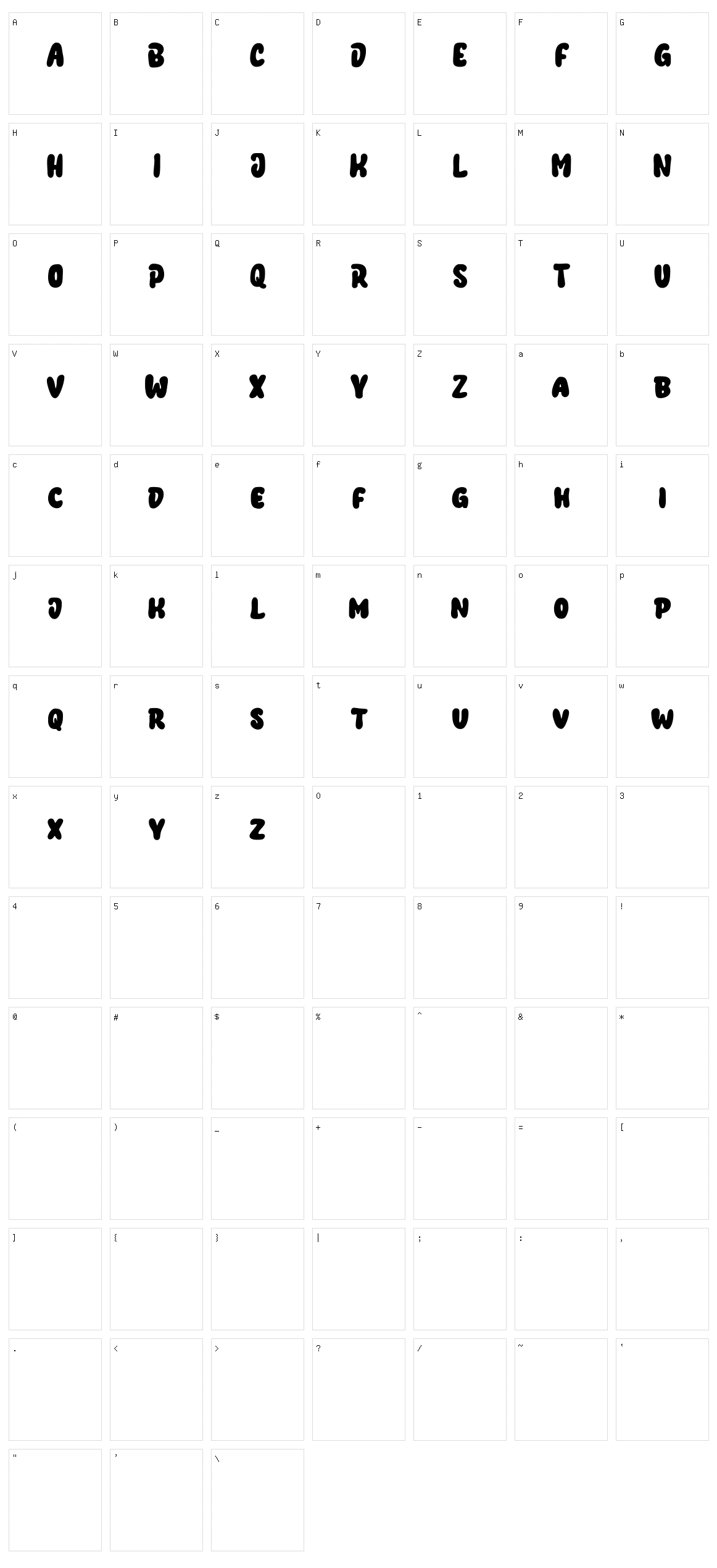 Calmoon Character Set