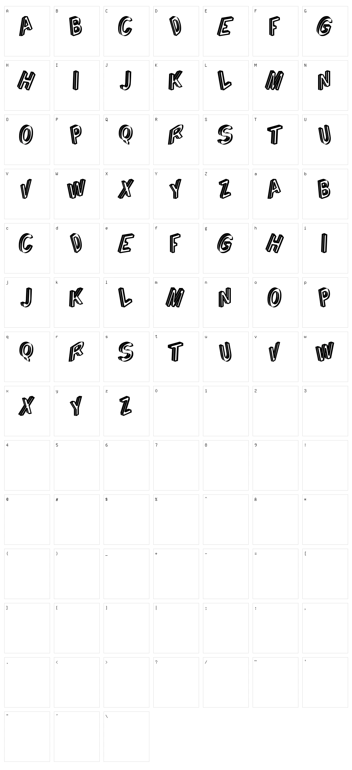 Cargante TFB Character Set
