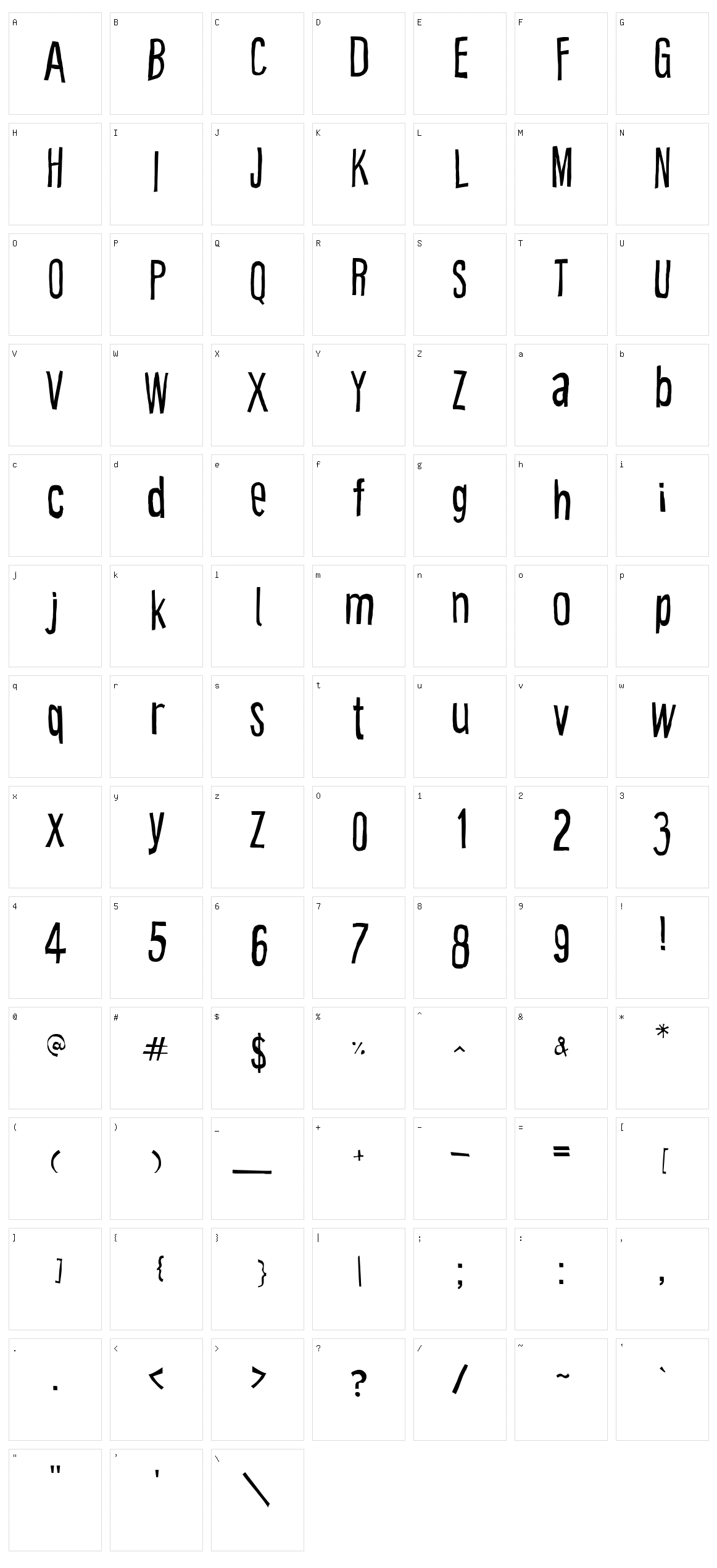 Cartoon East Character Set