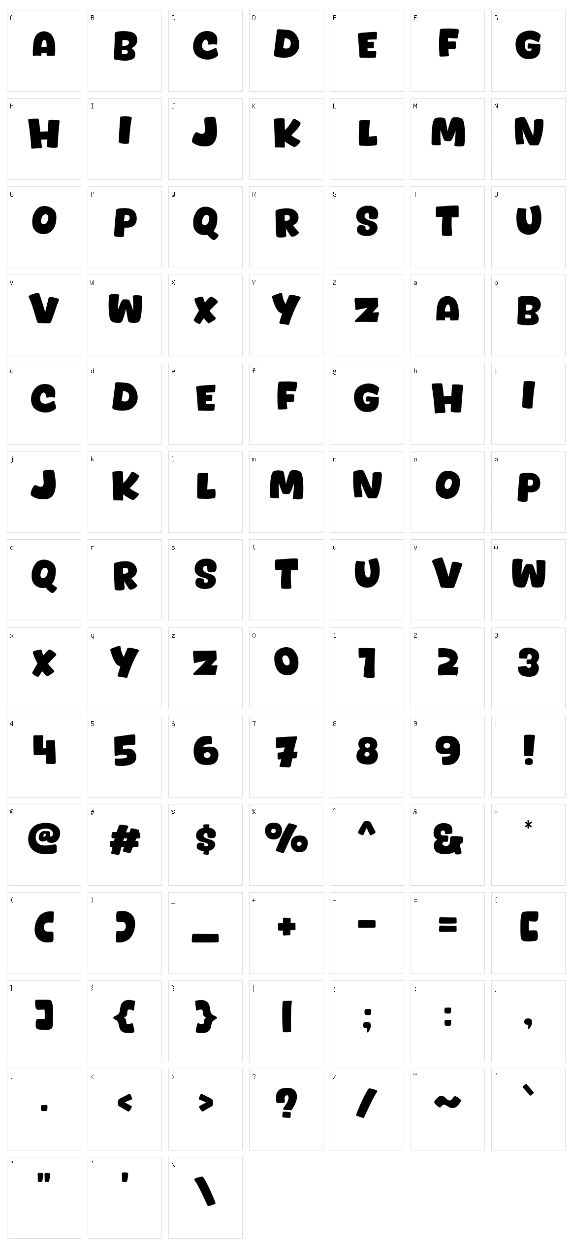 Catfiles Character Set