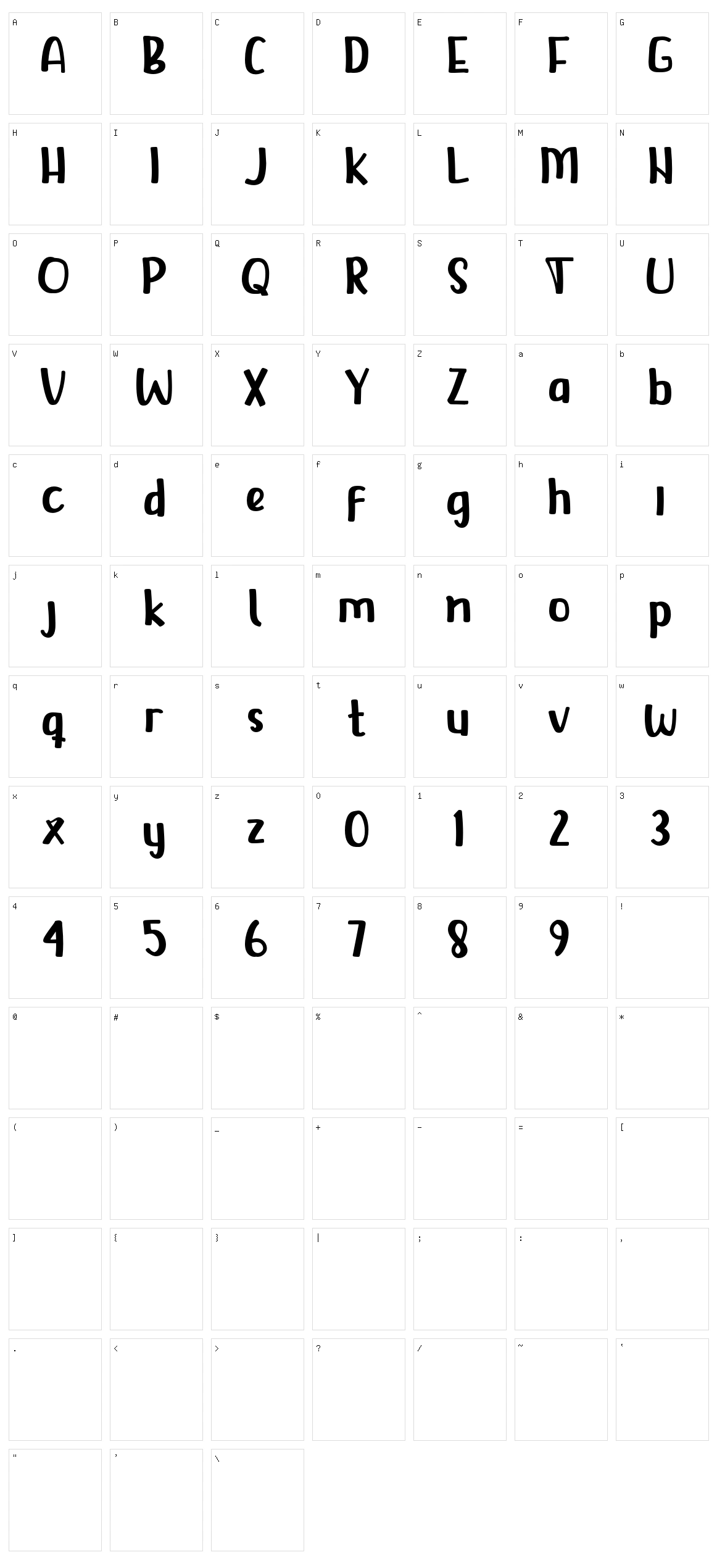 Cats Delight Character Set