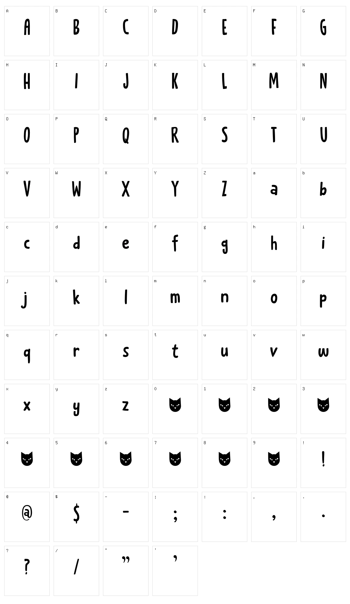 Catskin Character Set