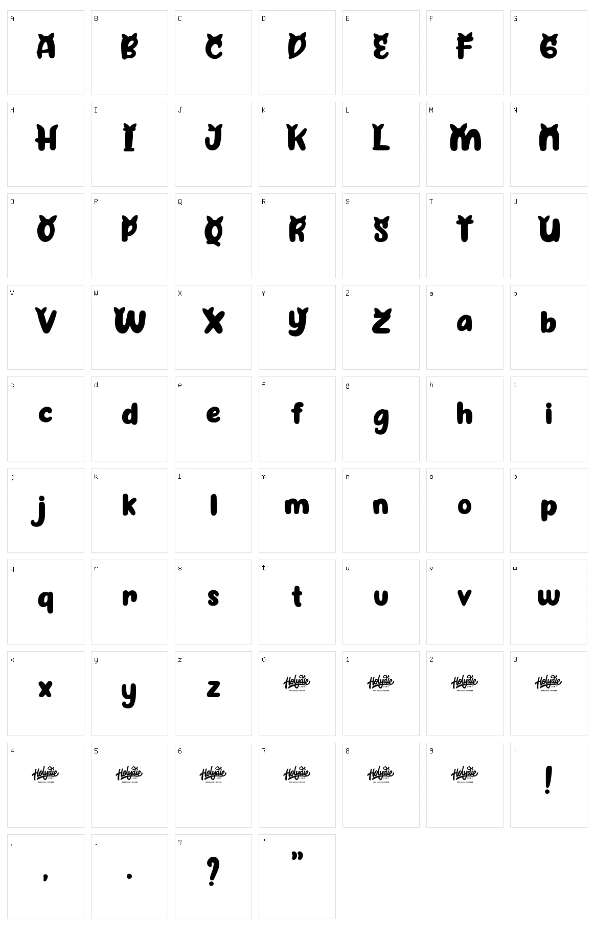 Cattyla Character Set