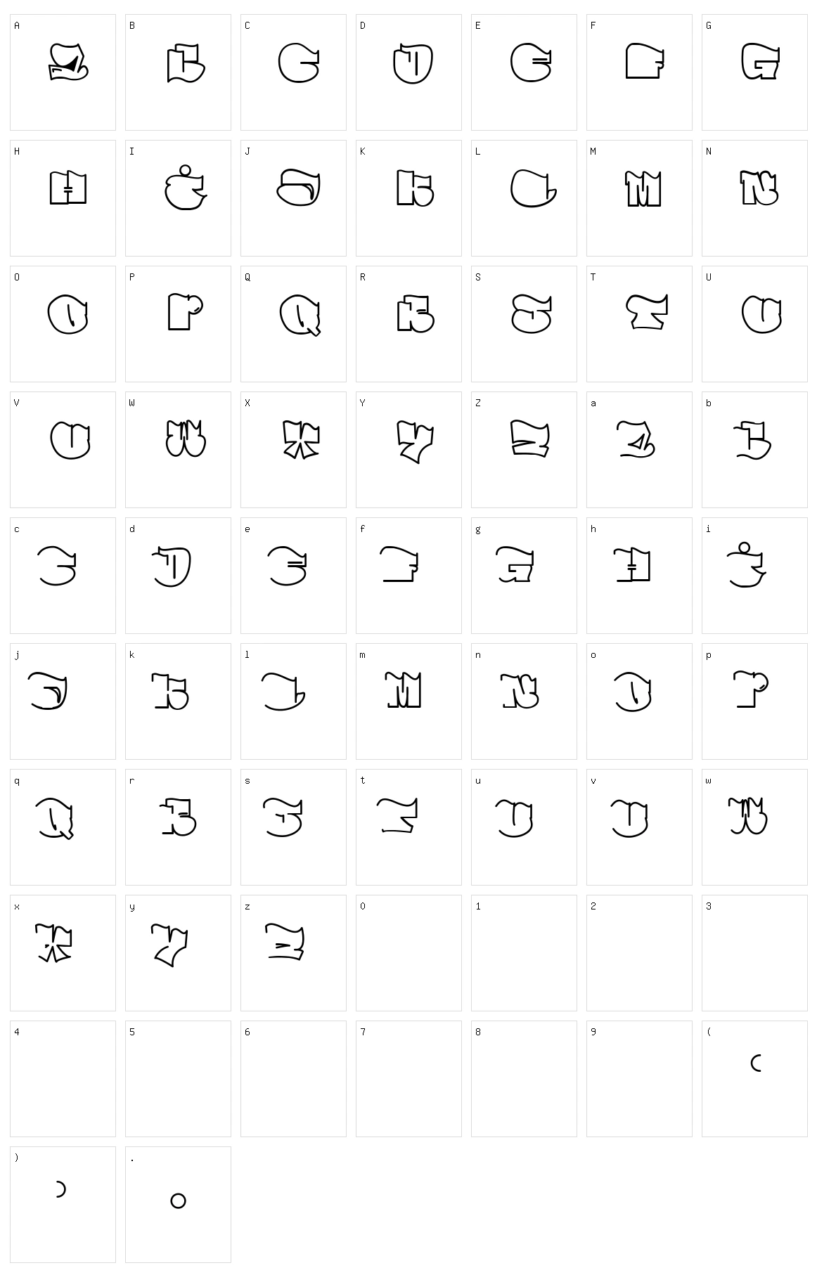 Spew Character Set