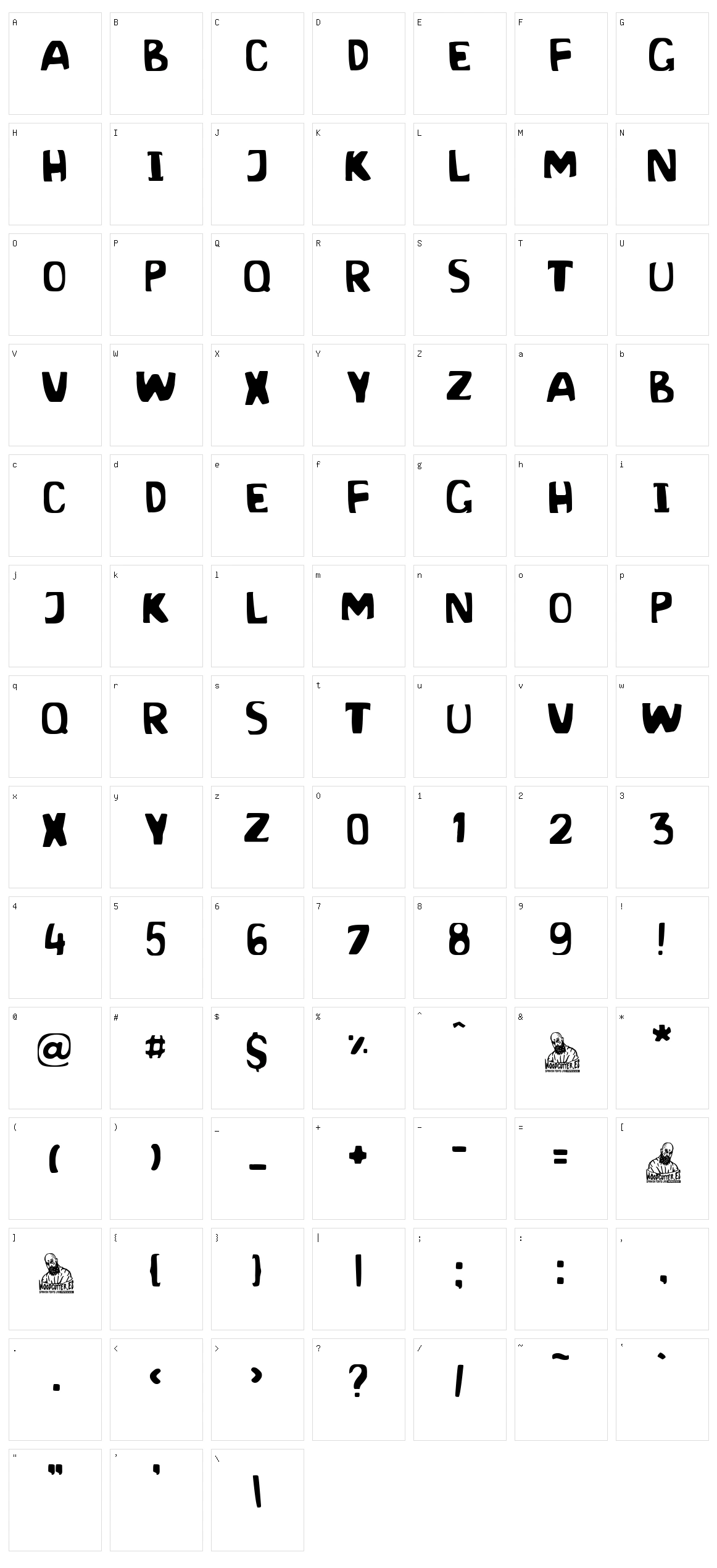 Cebollas Tiernas Character Set