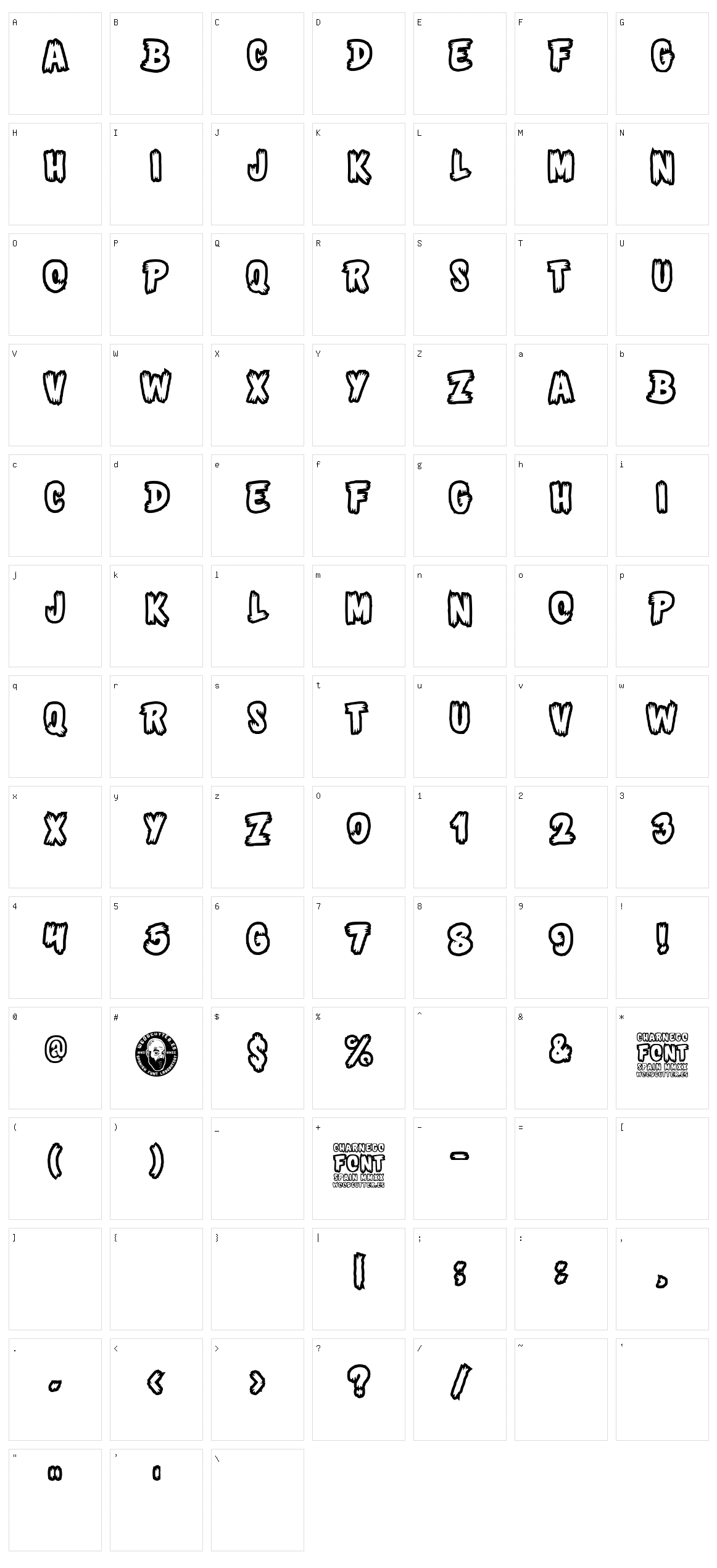 Charnego Character Set