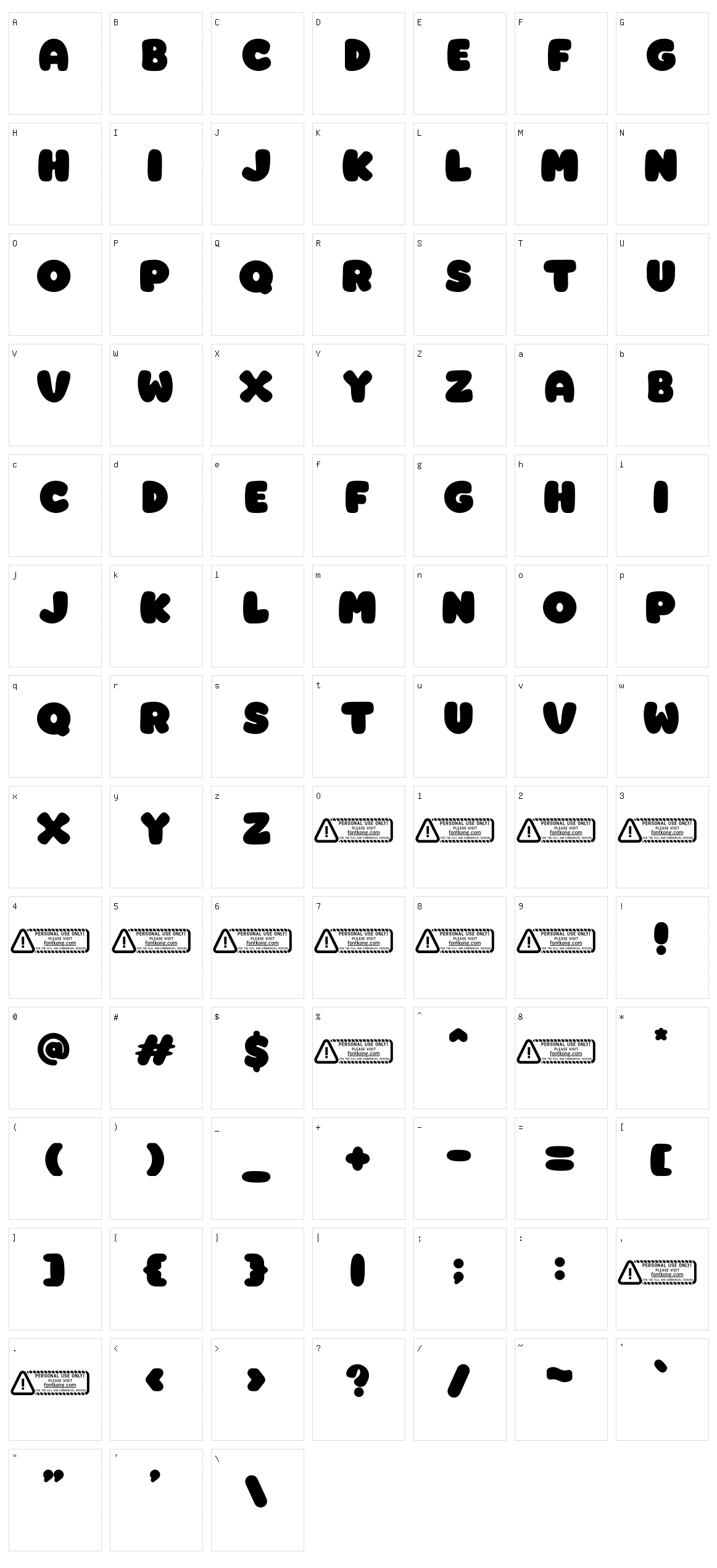 Cheese Character Set