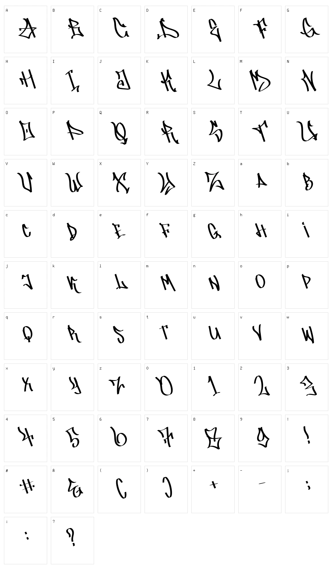 Street Graffity Character Set