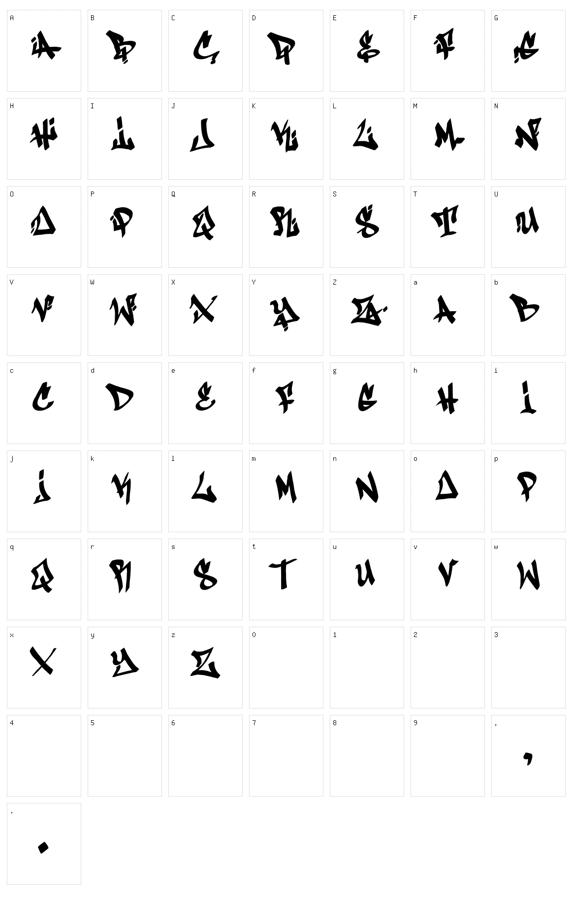 Antifont Character Set
