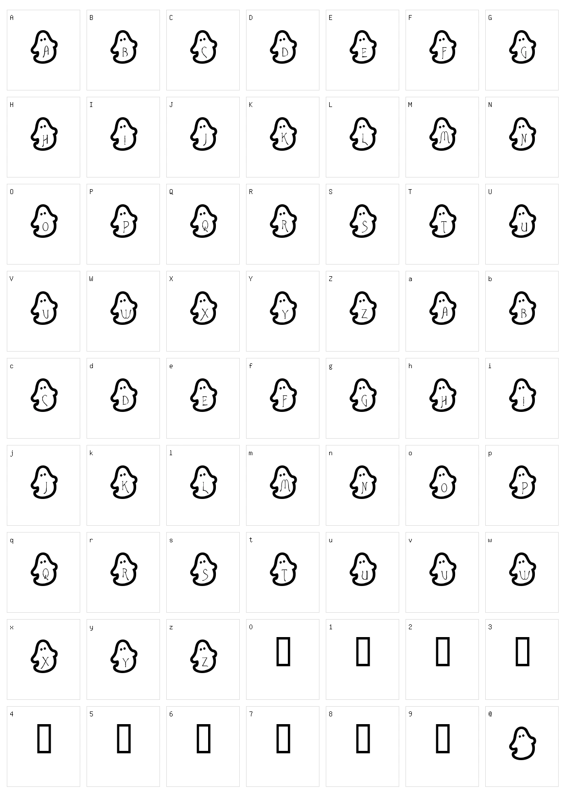 Bouh Bouh Character Set