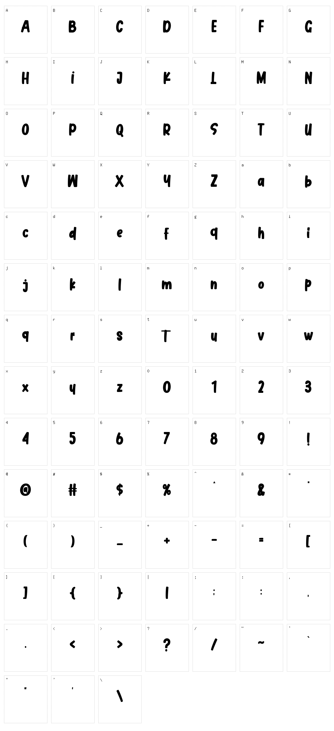 Cherry Blue Character Set