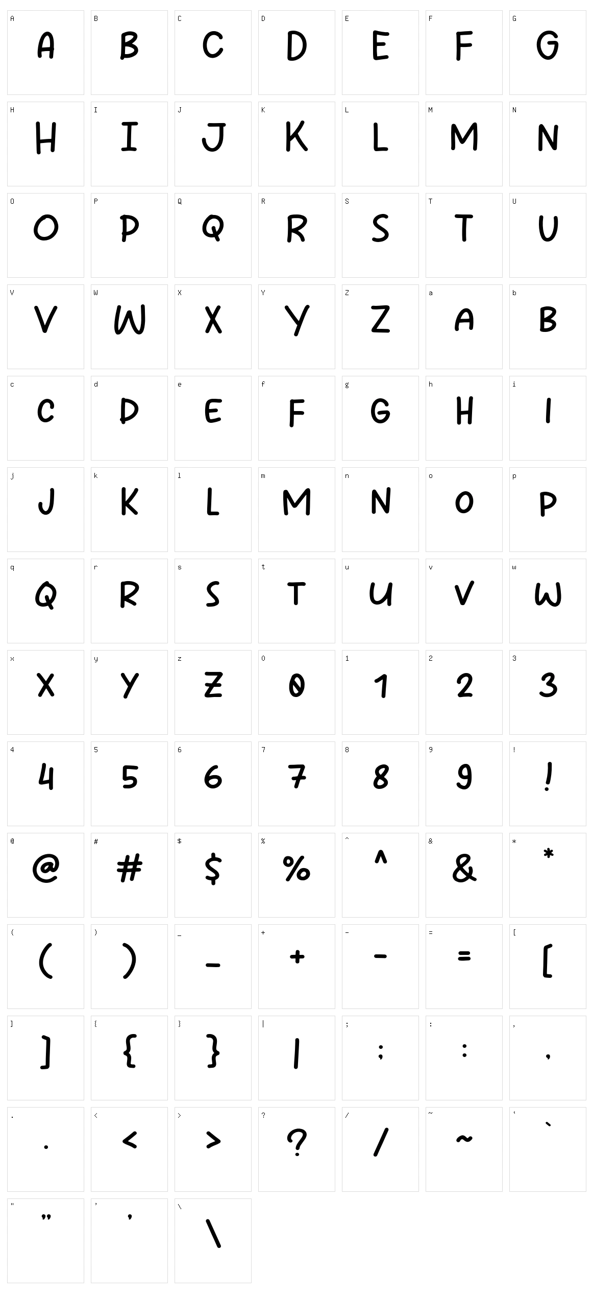 Chickenic Character Set