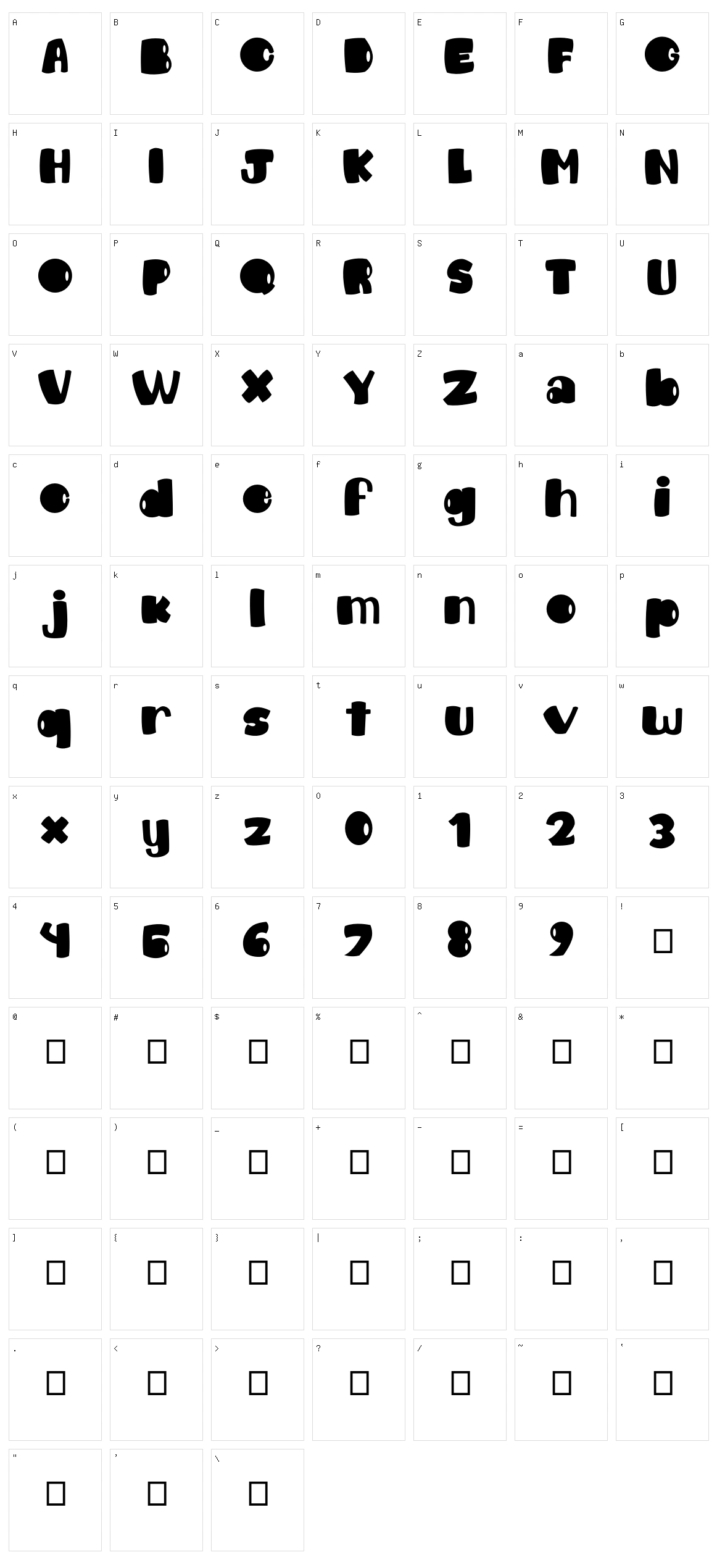 Chico Character Set