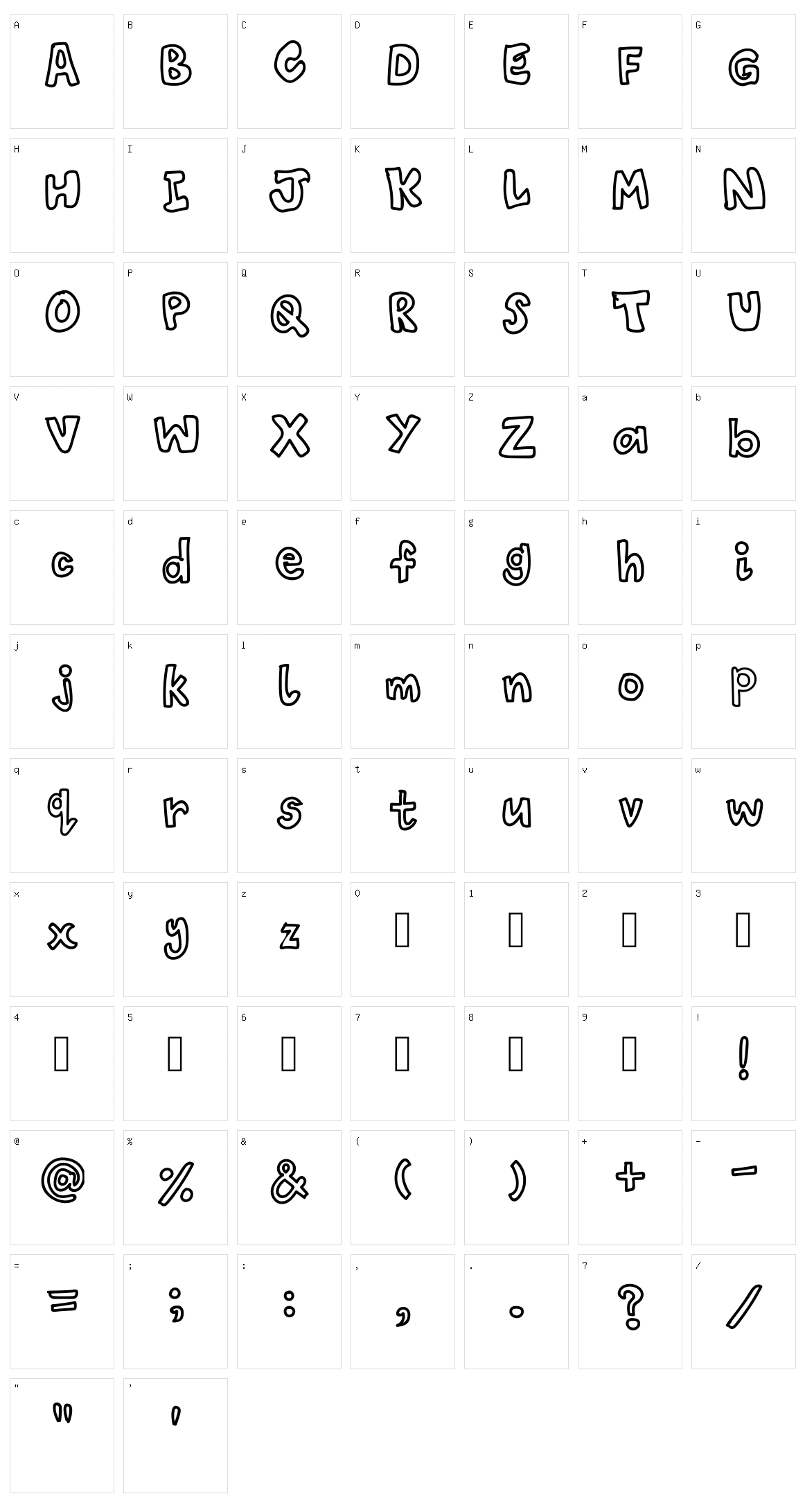 Child Scribble Character Set