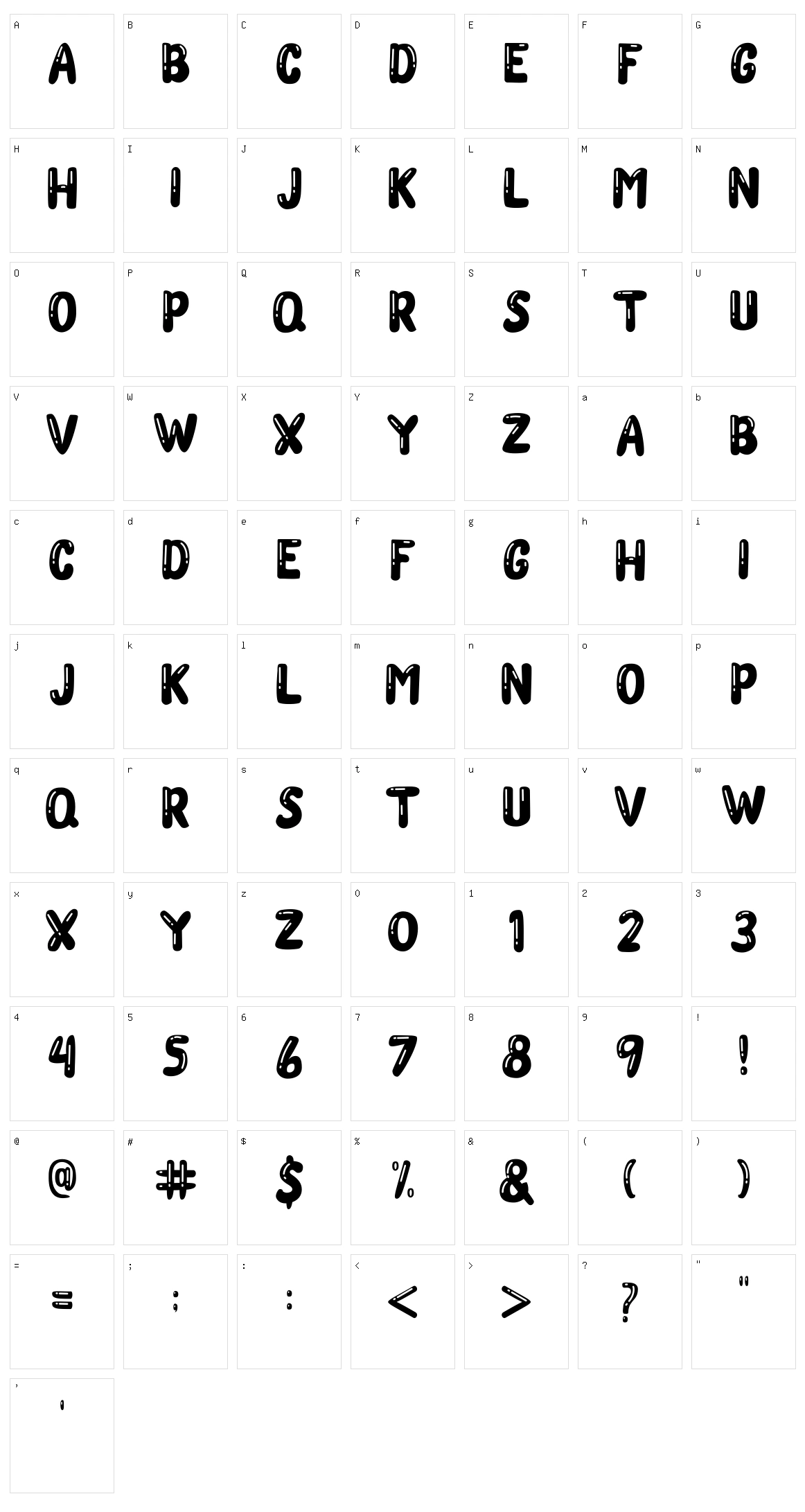 Choco Bubble Character Set