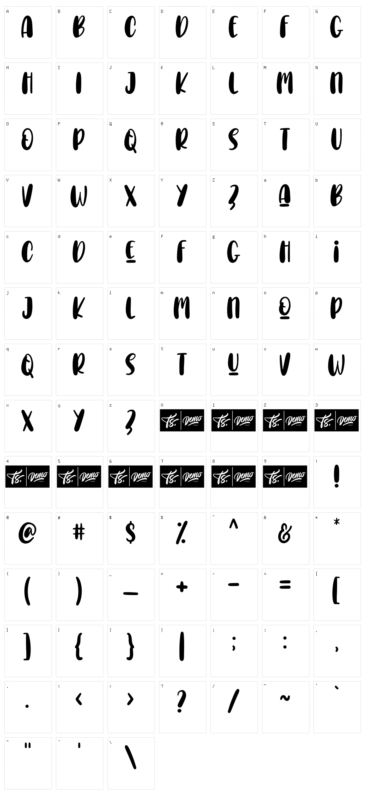 Choco Letter Character Set