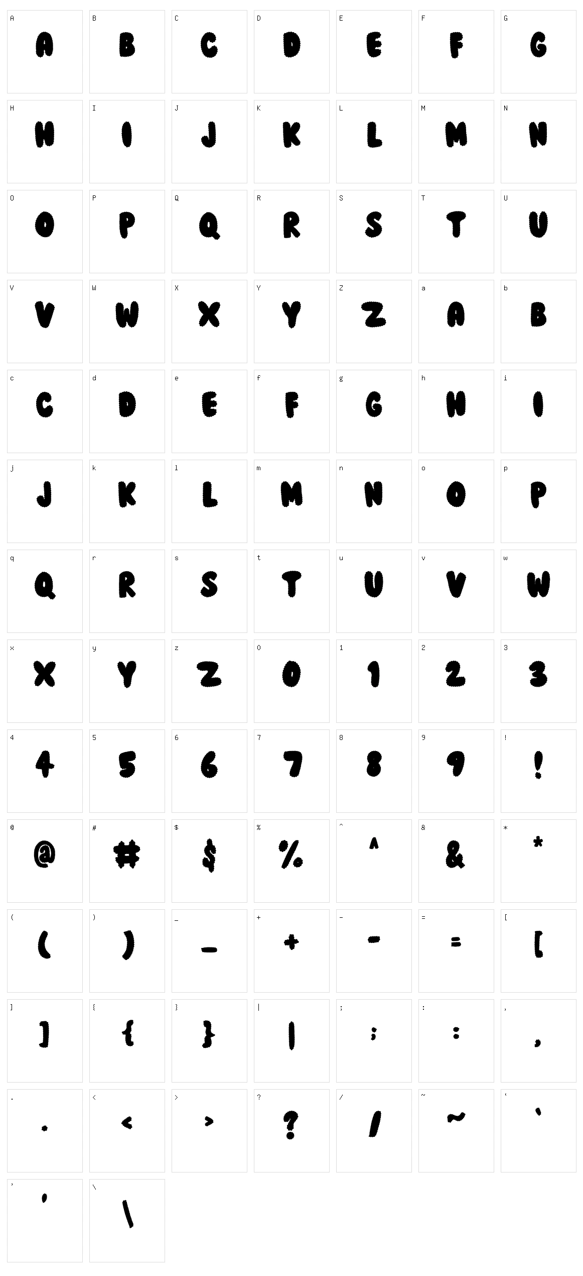 Chomolo Character Set