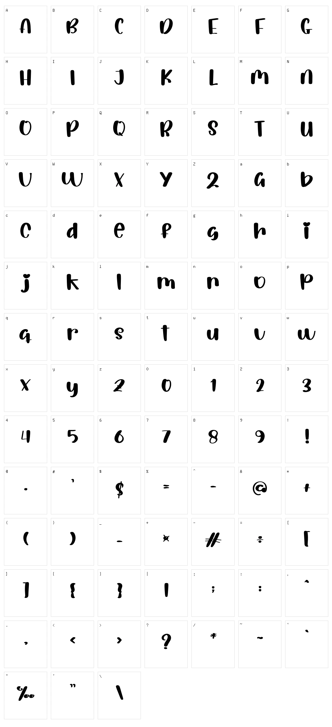 Christmas Special Character Set