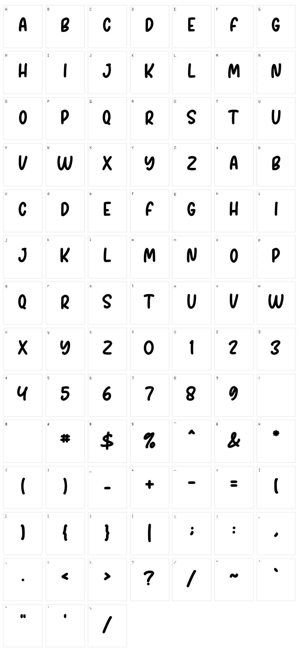 Chrumpy Character Set